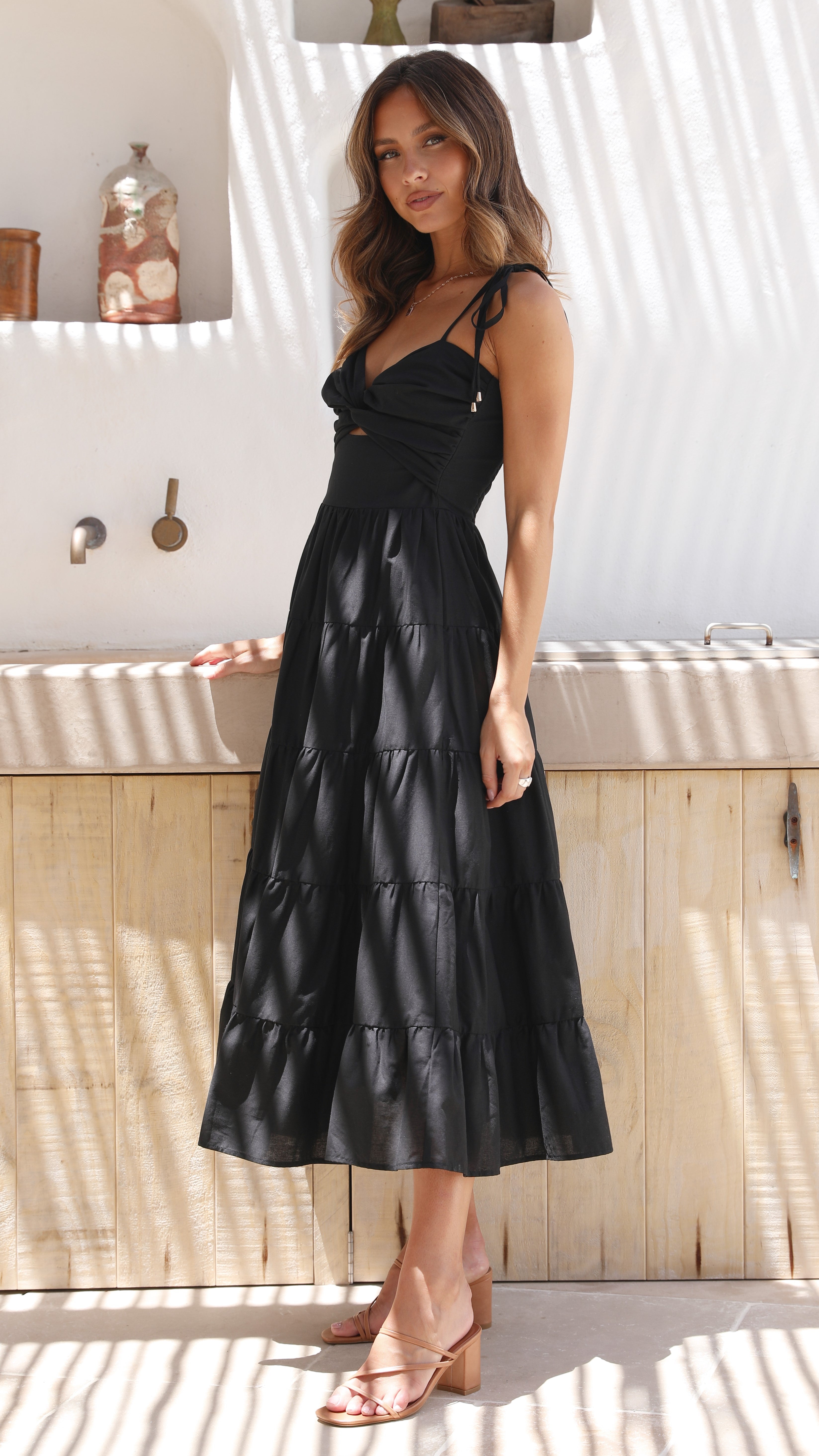 Armani Midi Dress - Black-Sunshines Bliss