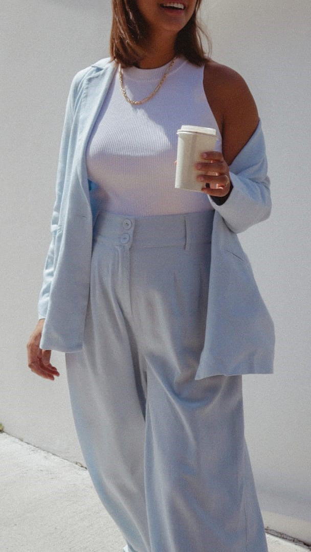 Fields Blazer - Sky Blue-Sunshines Bliss