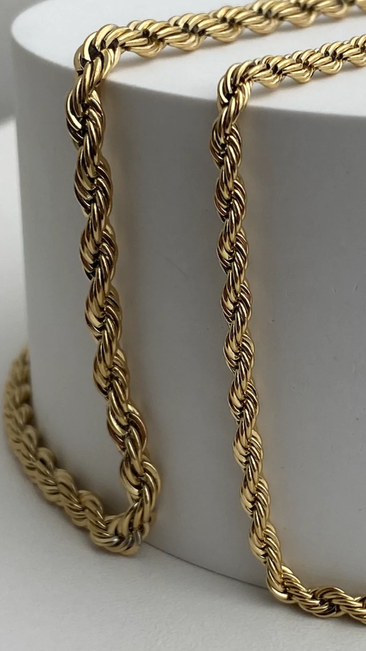 Twist Chain Necklace - Gold-Sunshines Bliss