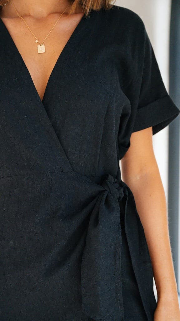 Solena Mini Dress - Black-Sunshines Bliss