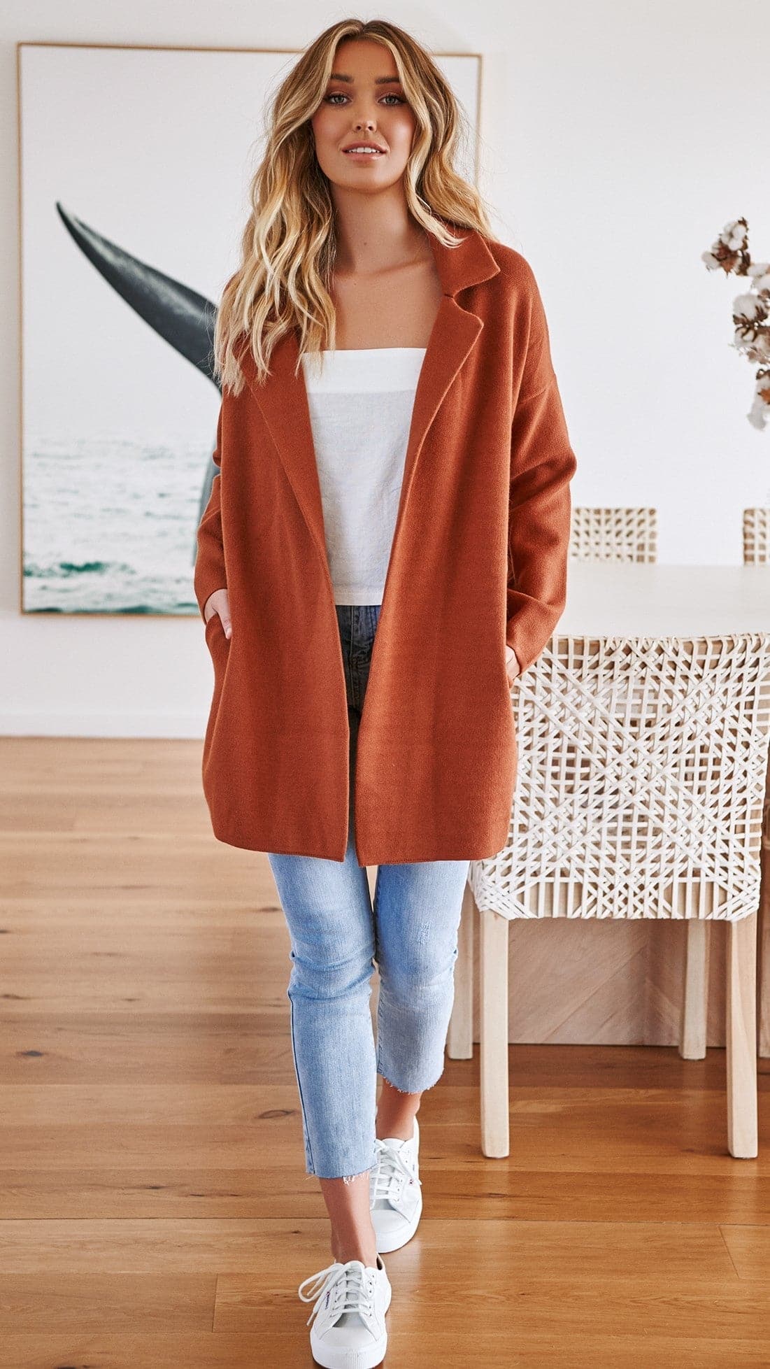 Zuzu Coatigan - Rust-Sunshines Bliss