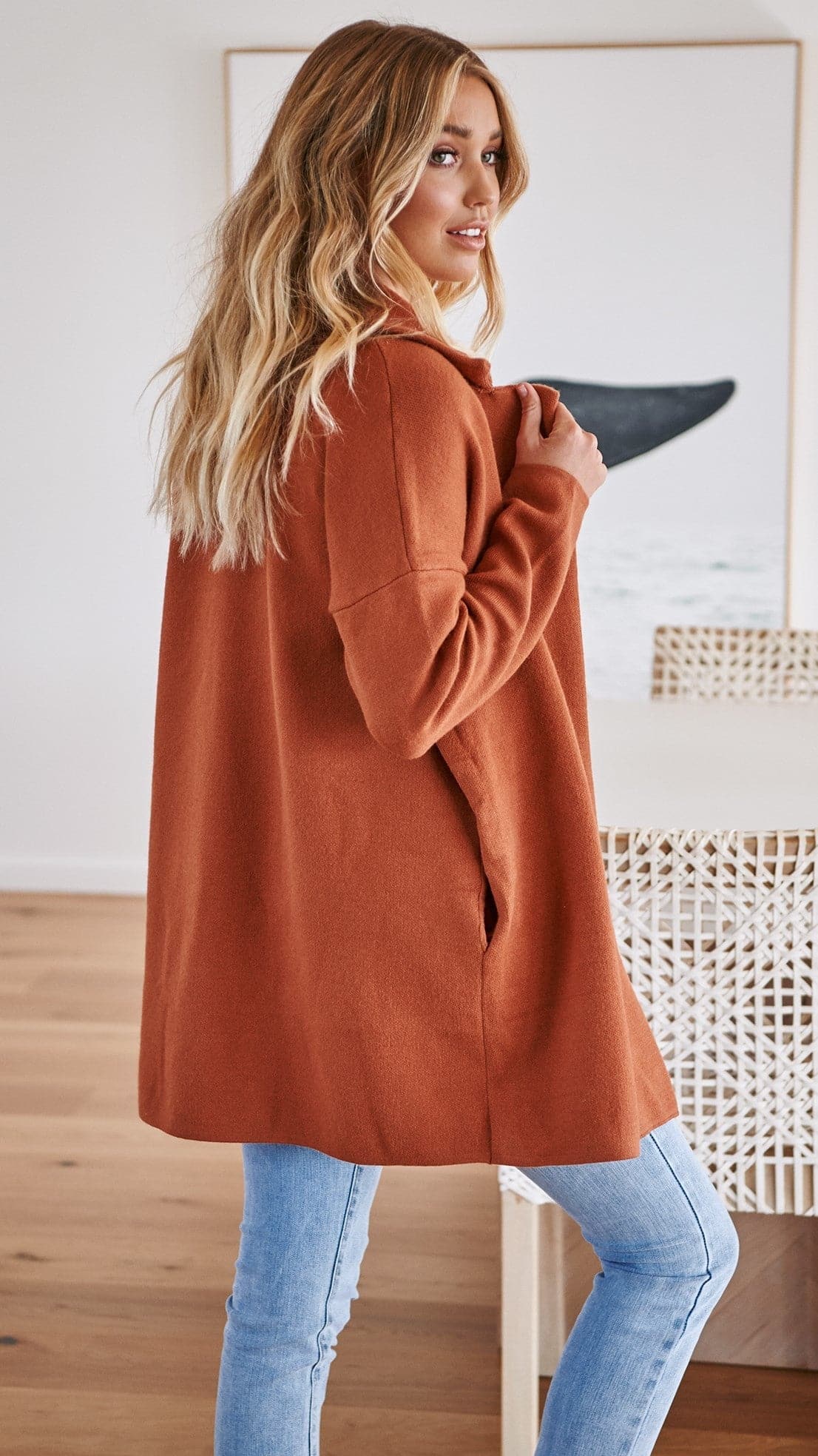 Zuzu Coatigan - Rust-Sunshines Bliss