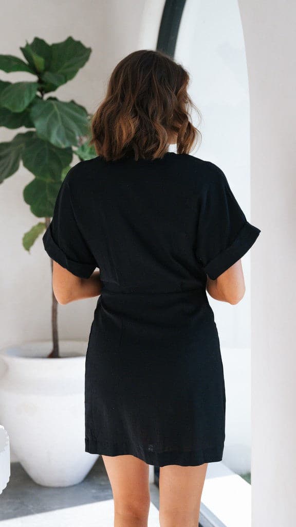 Solena Mini Dress - Black-Sunshines Bliss