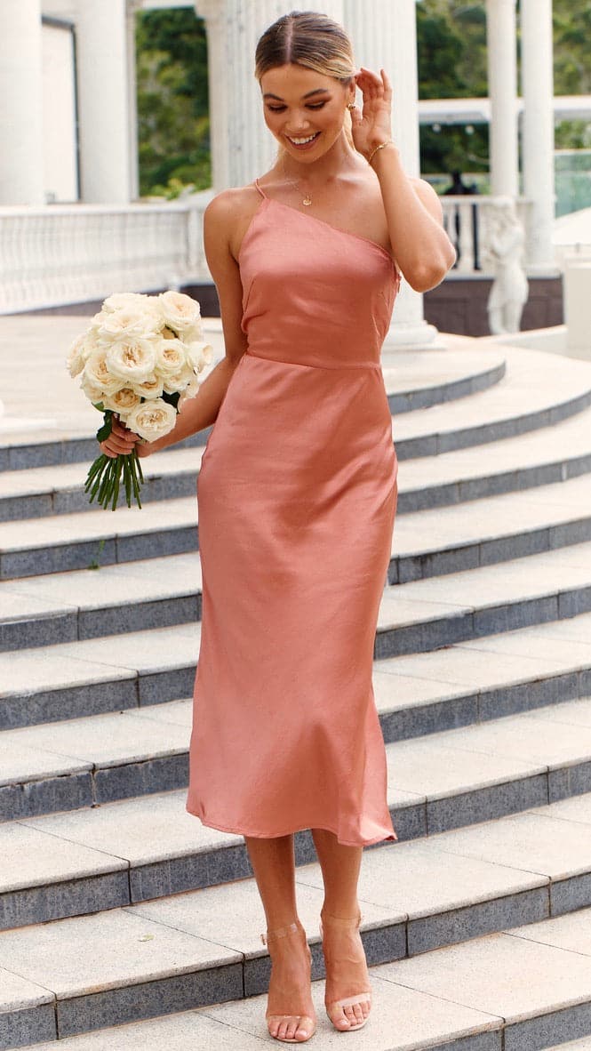 Kimbra Midi Dress - Coral-Sunshines Bliss