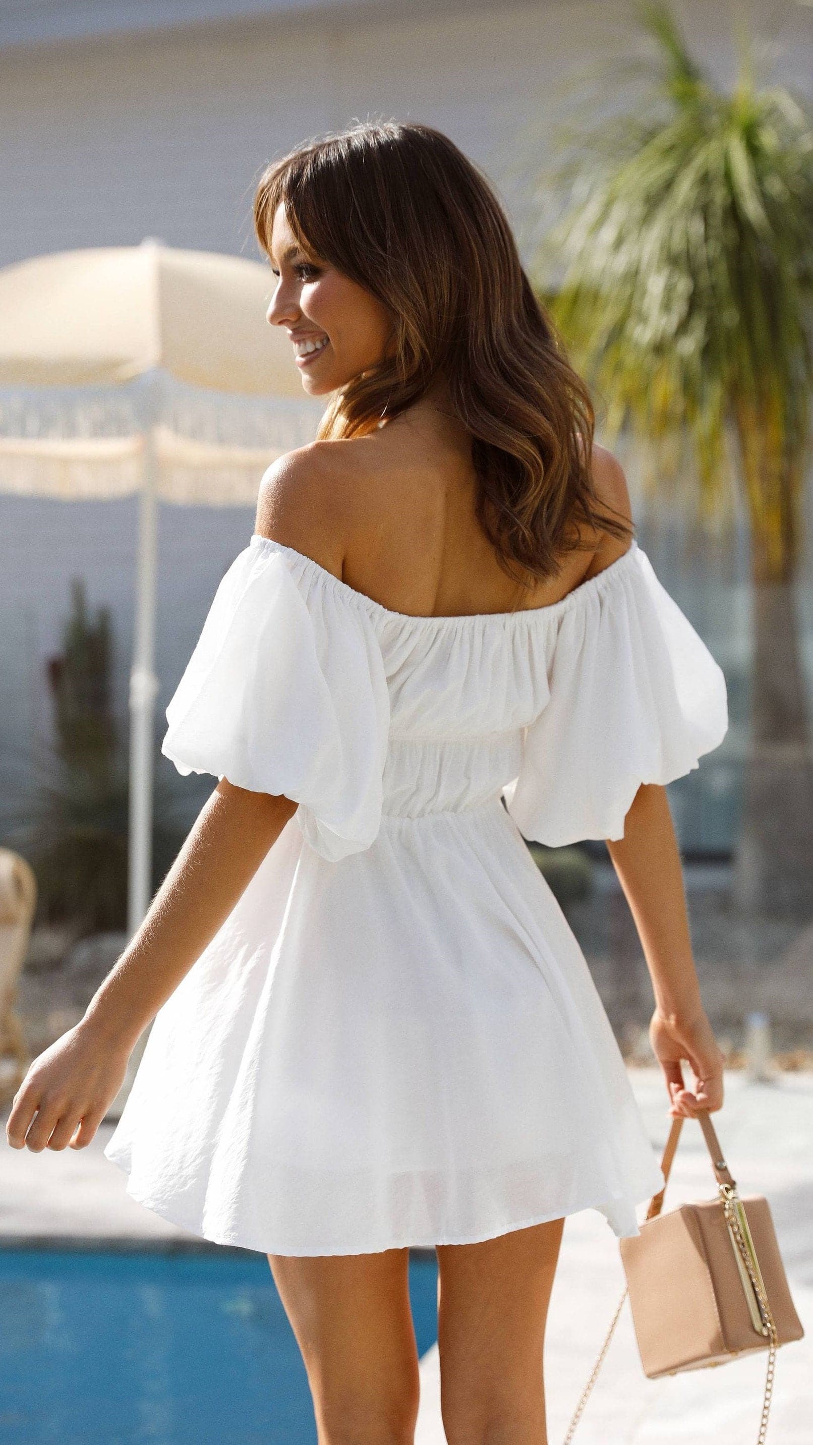 Adi Mini Dress - White-Sunshines Bliss