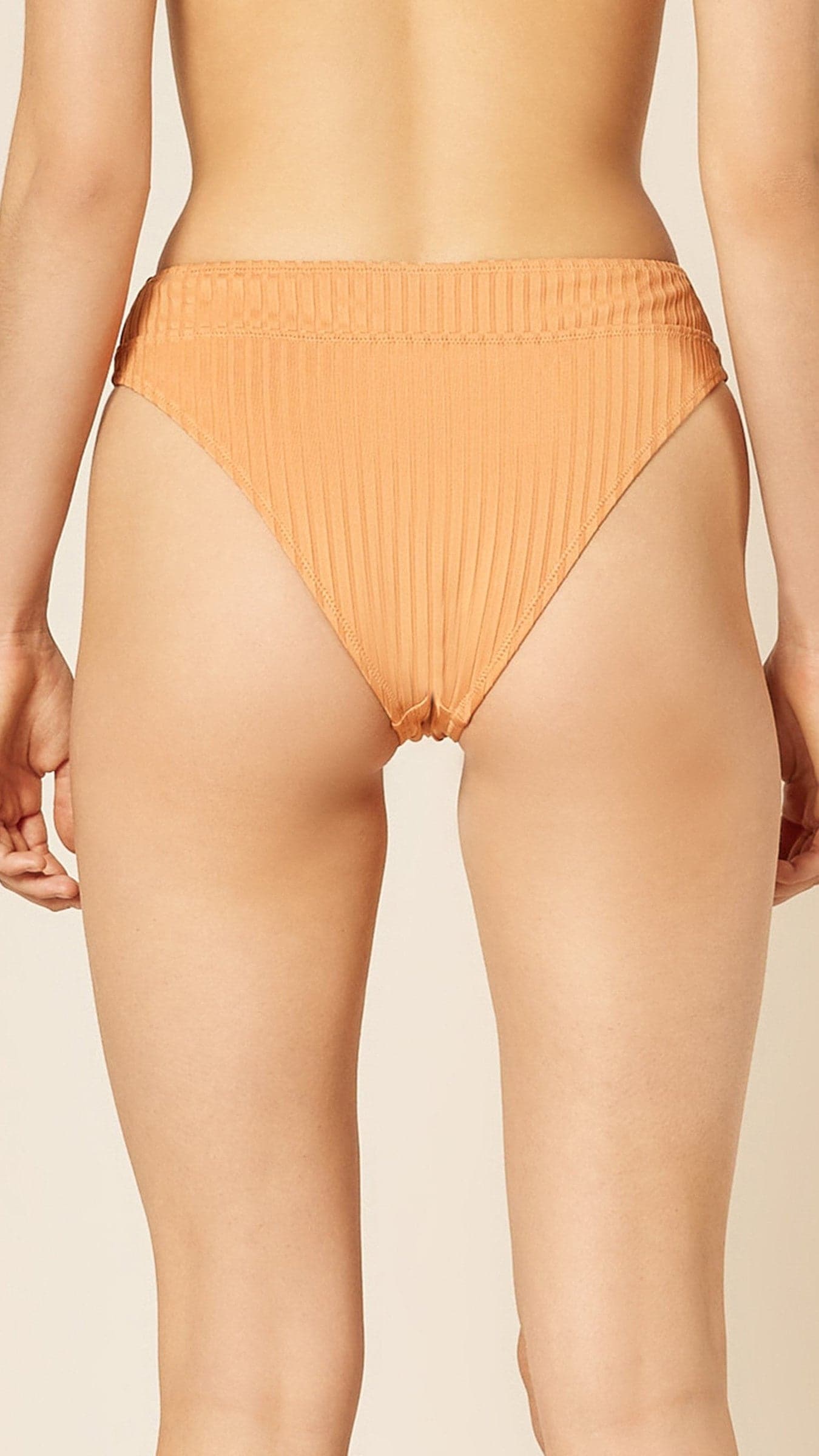 Classic High Waist Bikini Brief - Papaya-Sunshines Bliss