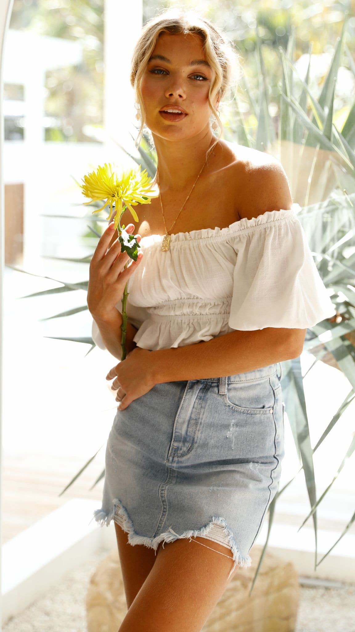 Tammy Skirt - Light Denim-Sunshines Bliss