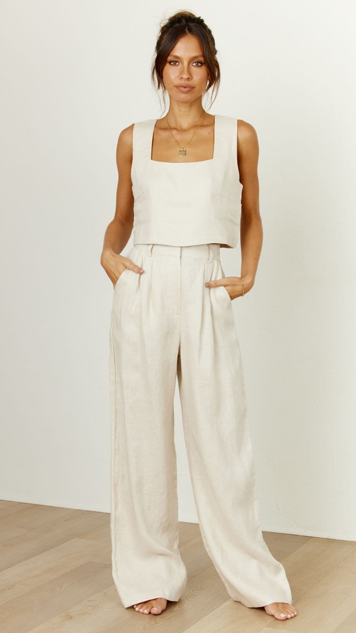 Tillie Crop Top - Oatmeal-Sunshines Bliss