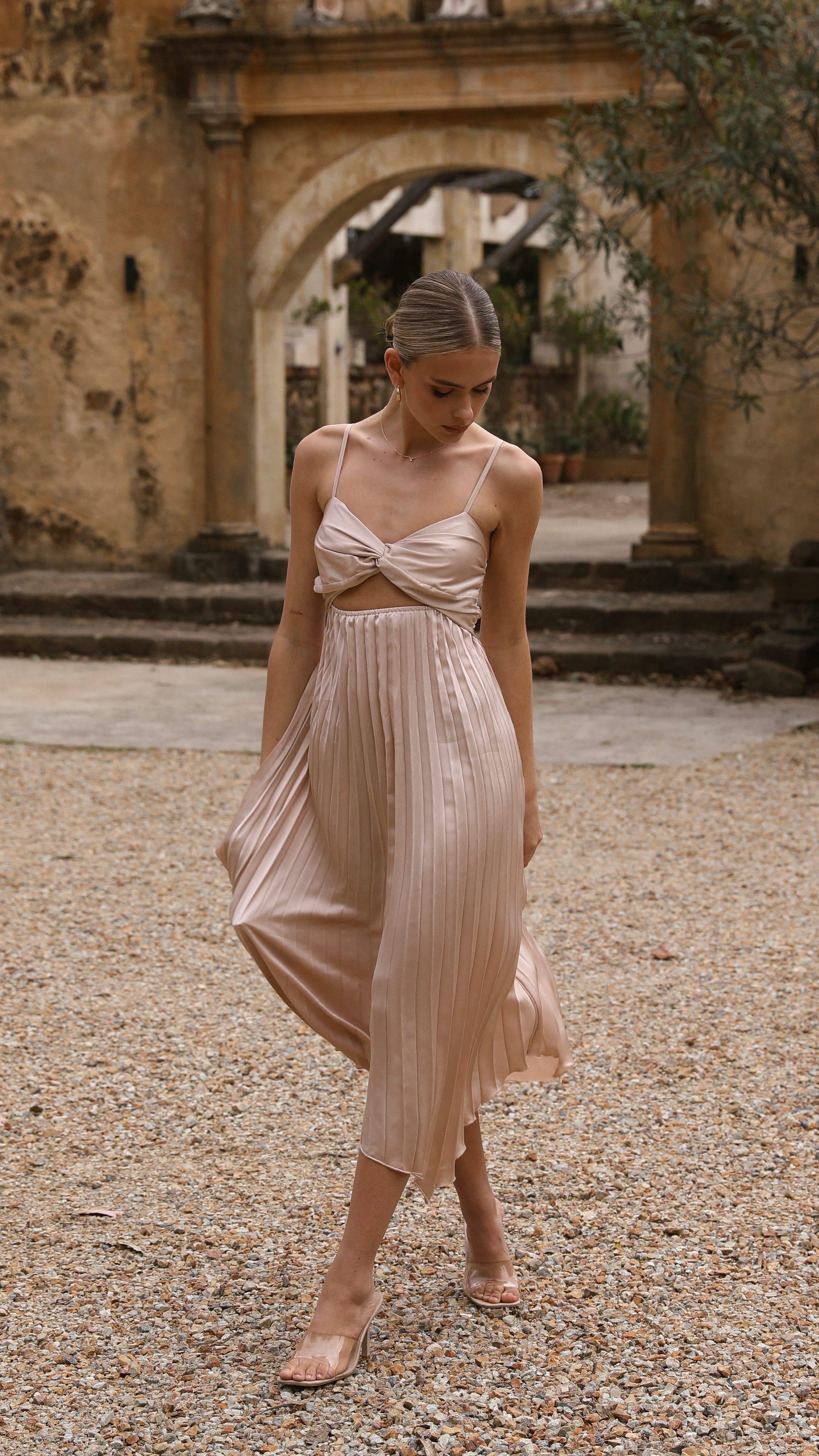 Edi Midi Dress - Champagne-Sunshines Bliss