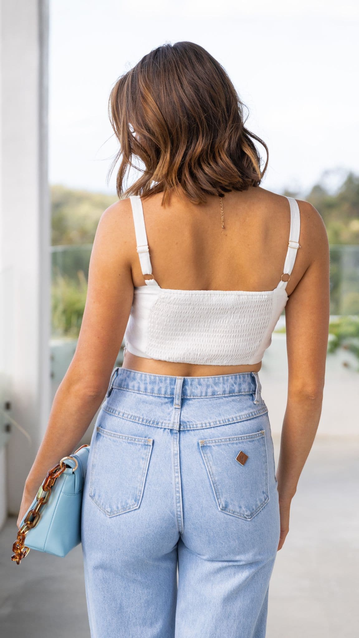 Milsey Crop Top - White-Sunshines Bliss