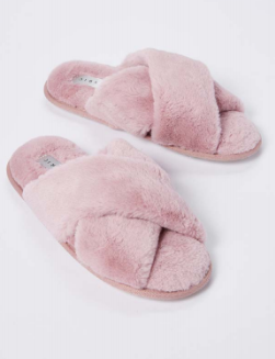 Jessica Fluffy Slippers - Light Pink-Sunshines Bliss