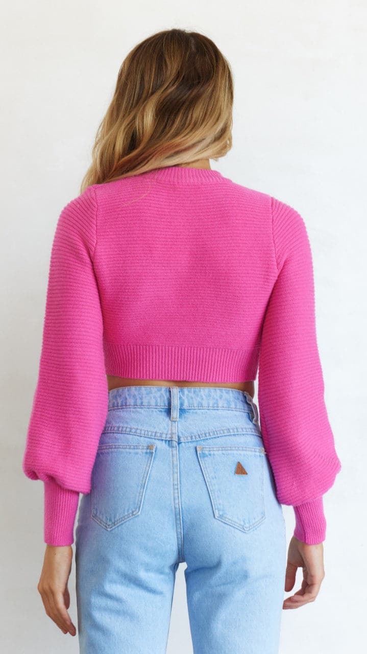 Kassidy Knit Top - Hot Pink-Sunshines Bliss