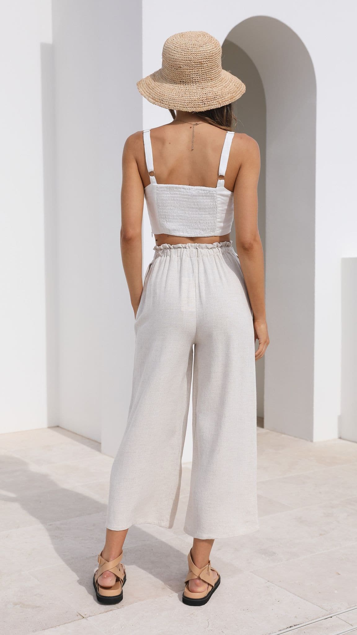 Juliette Pants - Beige-Sunshines Bliss