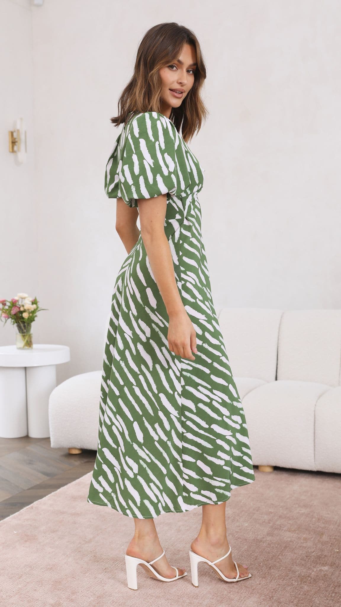 Paysley Midi Dress - Sage-Sunshines Bliss