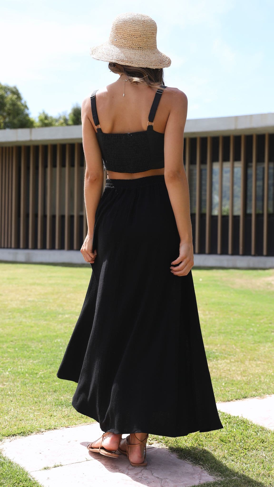 Hallie Maxi Skirt - Black-Sunshines Bliss