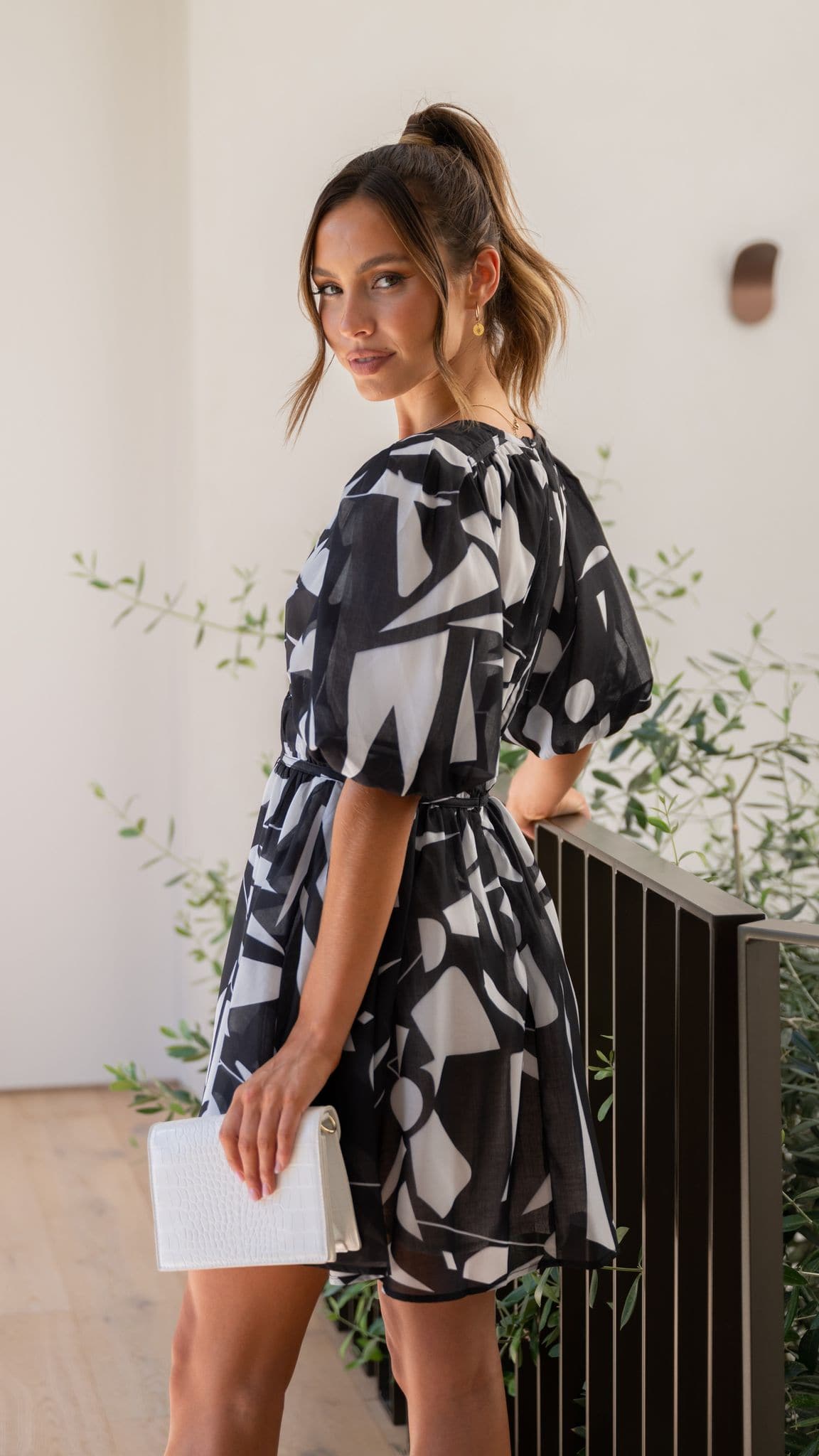 Venice Mini Dress - Black/White-Sunshines Bliss