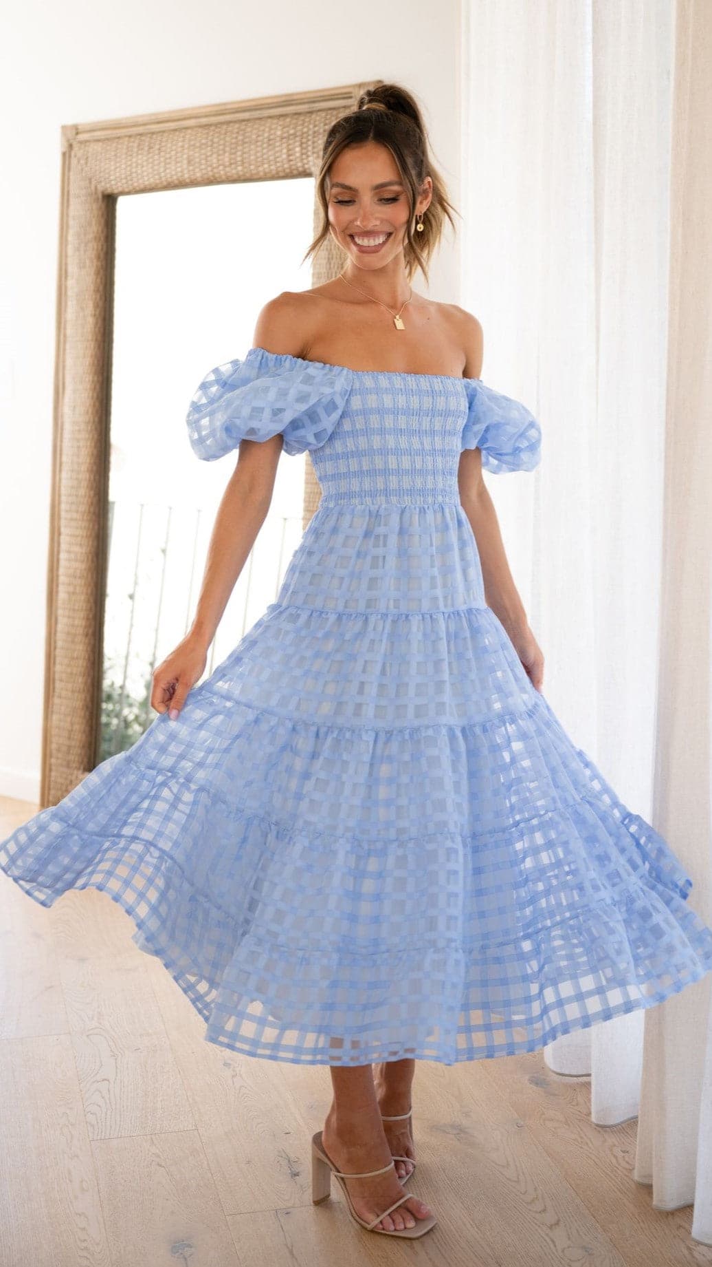 Deemi Maxi Dress - Blue-Sunshines Bliss