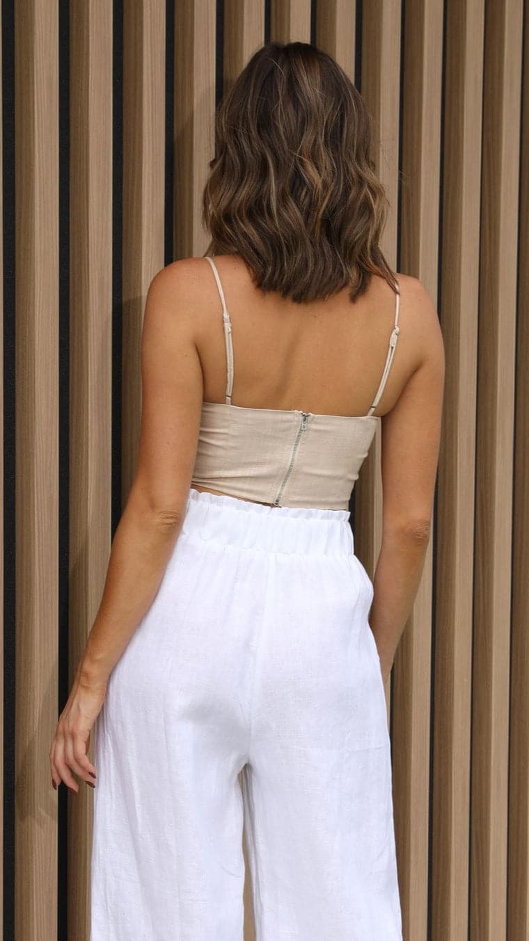 Serrima Crop Top - Natural-Sunshines Bliss