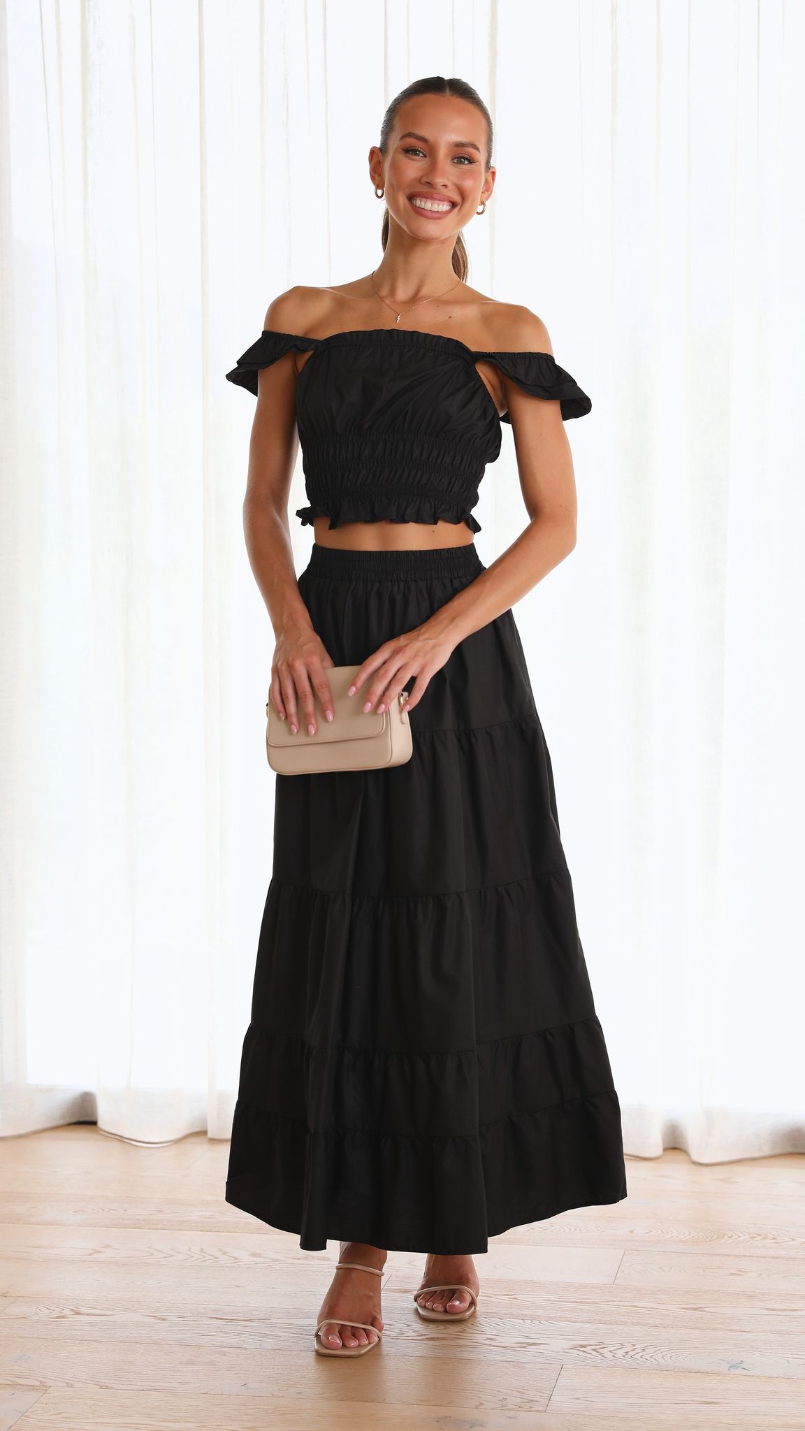 Sarita Crop Top - Black-Sunshines Bliss