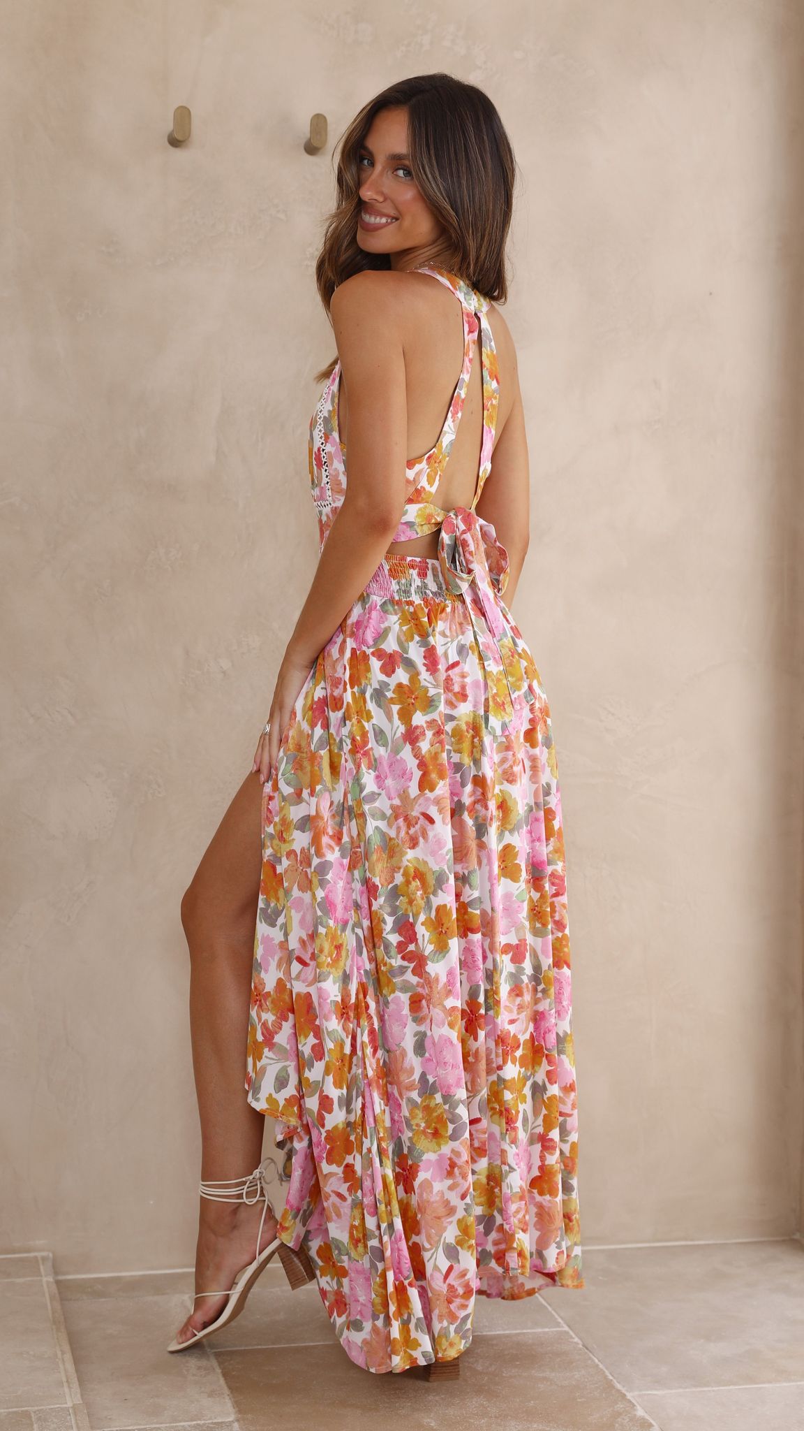 Alysson Maxi Dress - Pink Floral-Sunshines Bliss