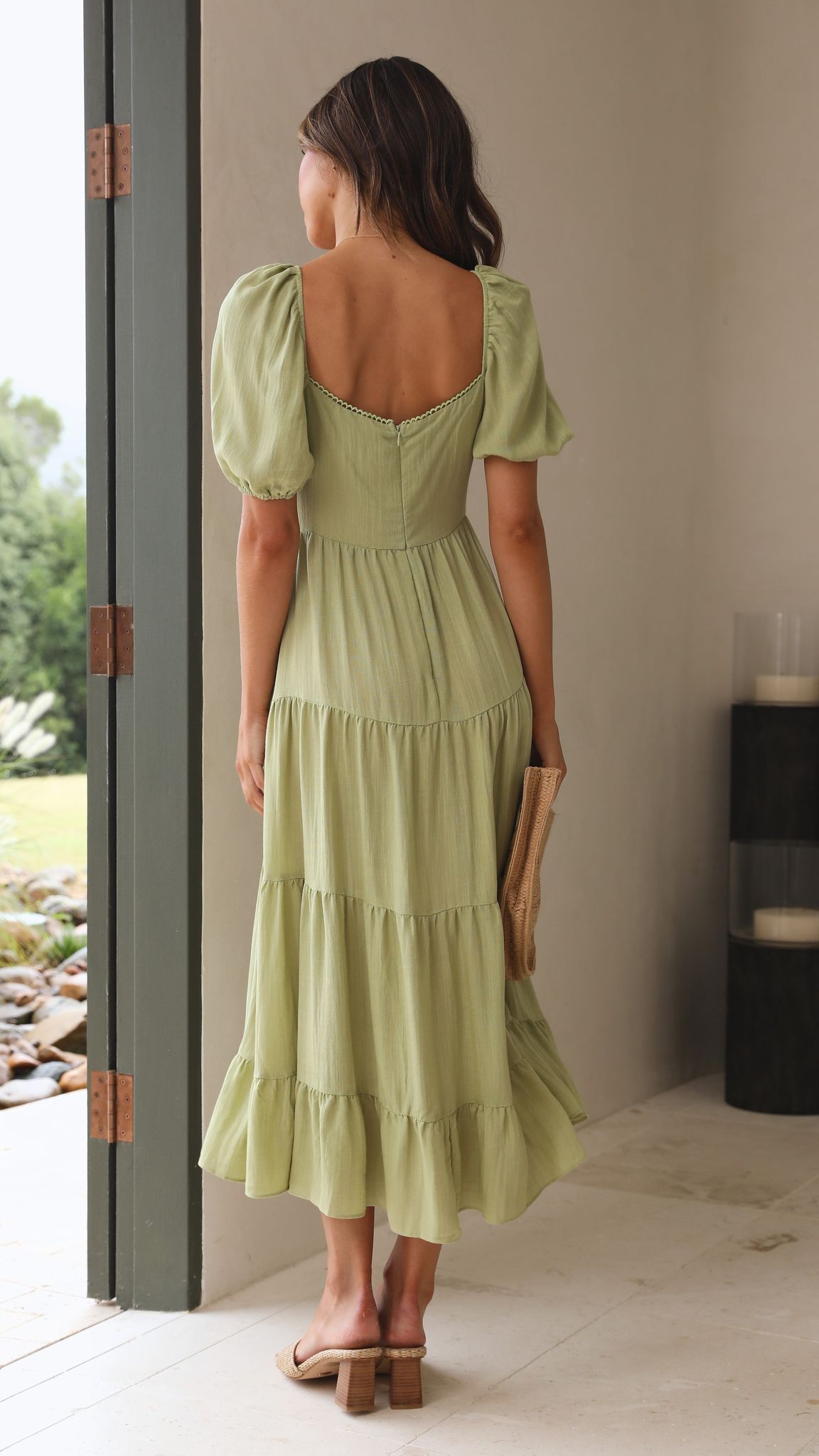 Celiva Midi Dress - Olive-Sunshines Bliss
