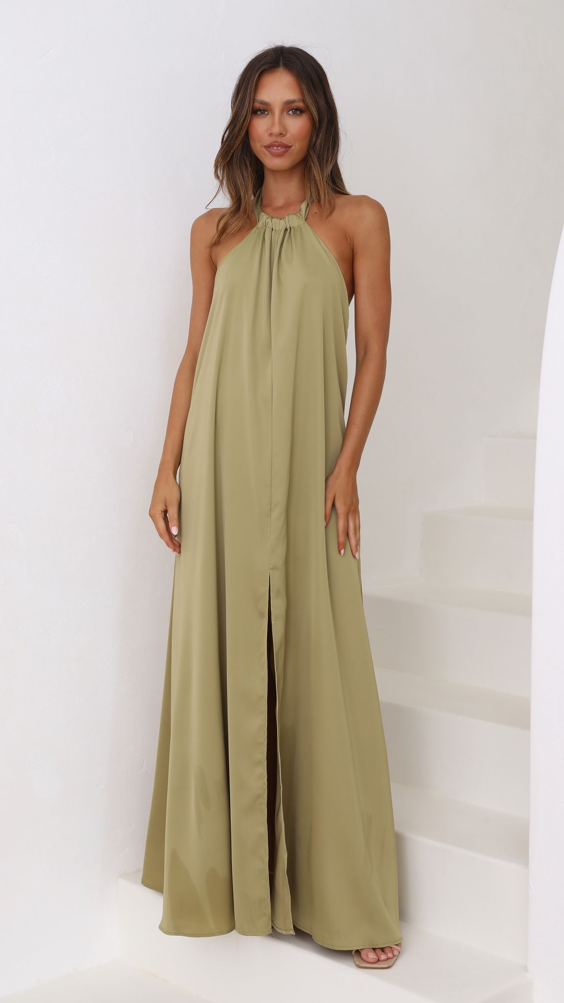 Monique Maxi Dress - Olive-Sunshines Bliss