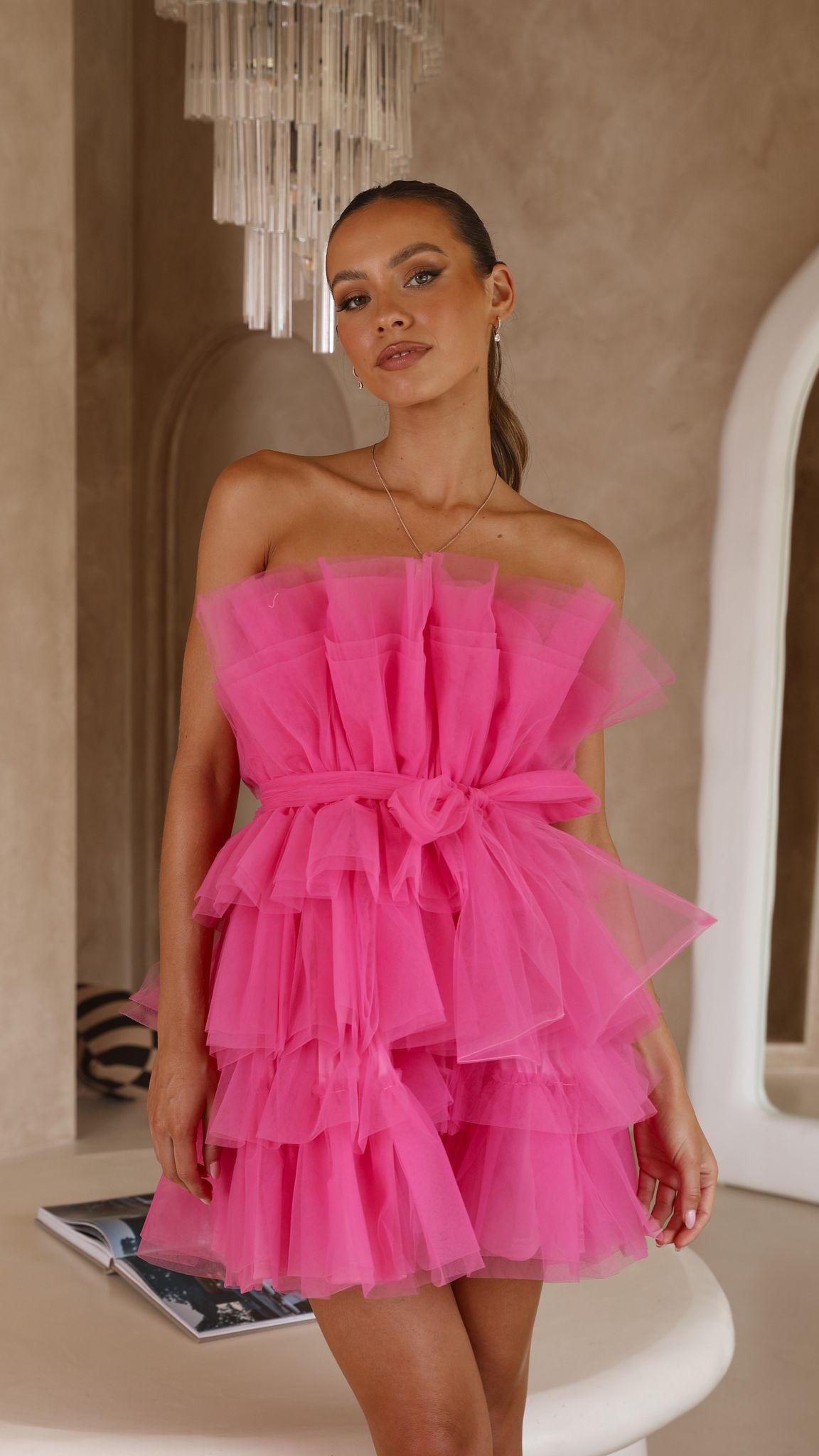Carrie Mini Dress - Hot Pink Carrie Mini Dress - Hot Pink
