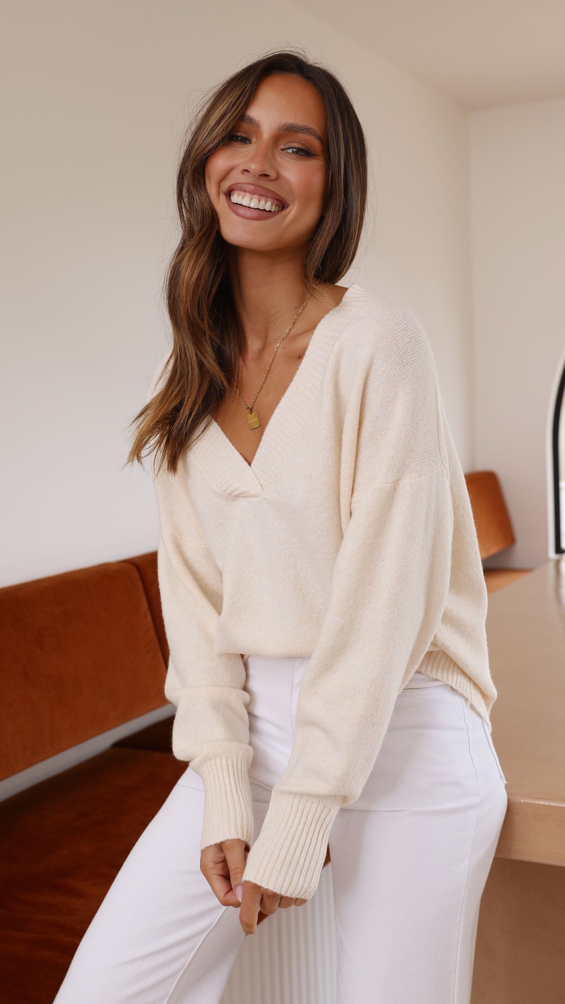 Penny Knit Jumper - Cream-Sunshines Bliss