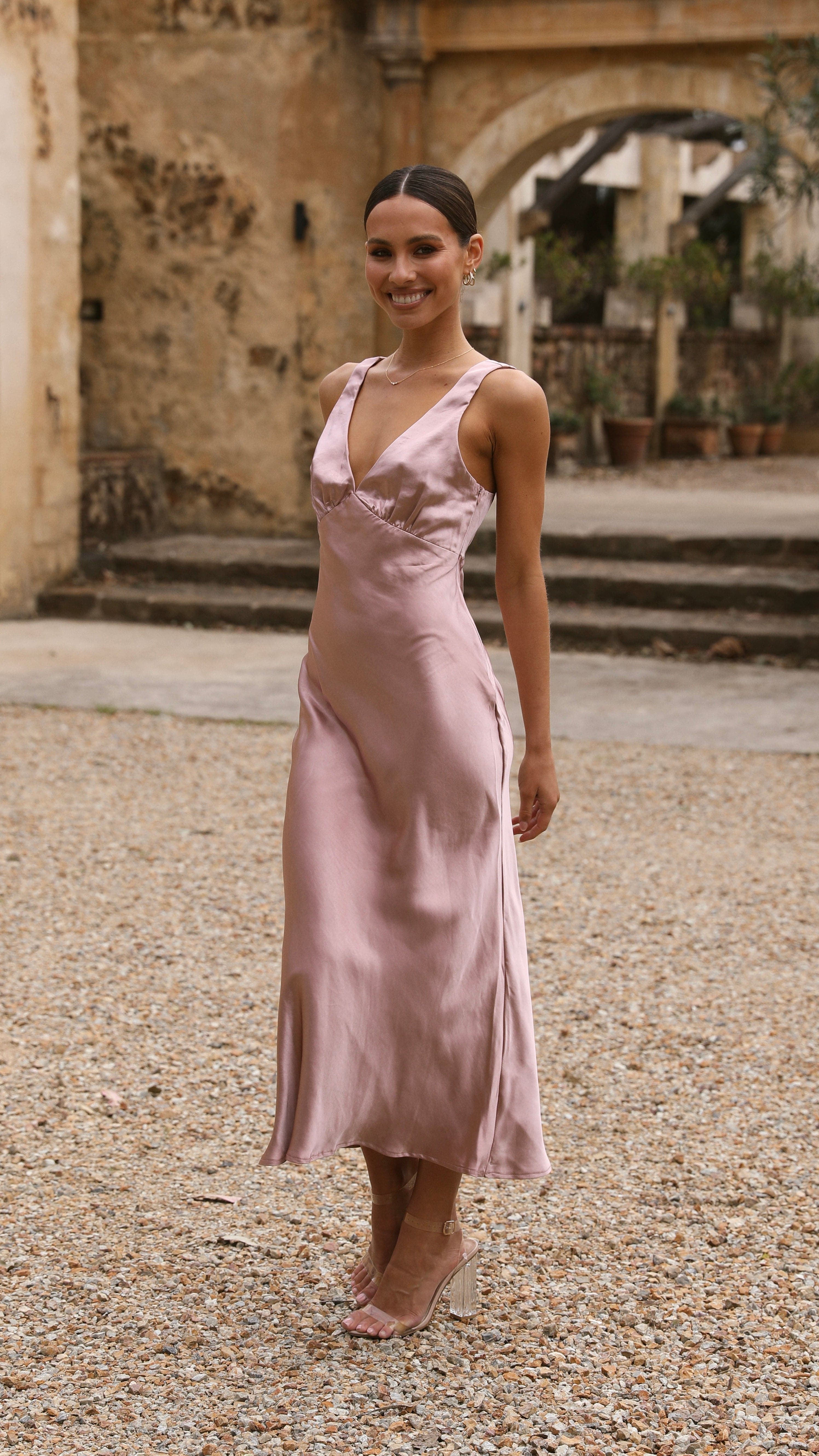 Sammie Maxi Dress - Dusty Pink-Sunshines Bliss