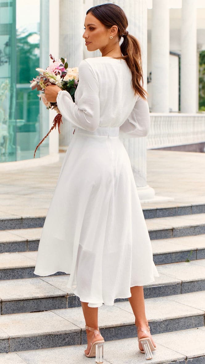 Starry Nights Dress - White-Sunshines Bliss