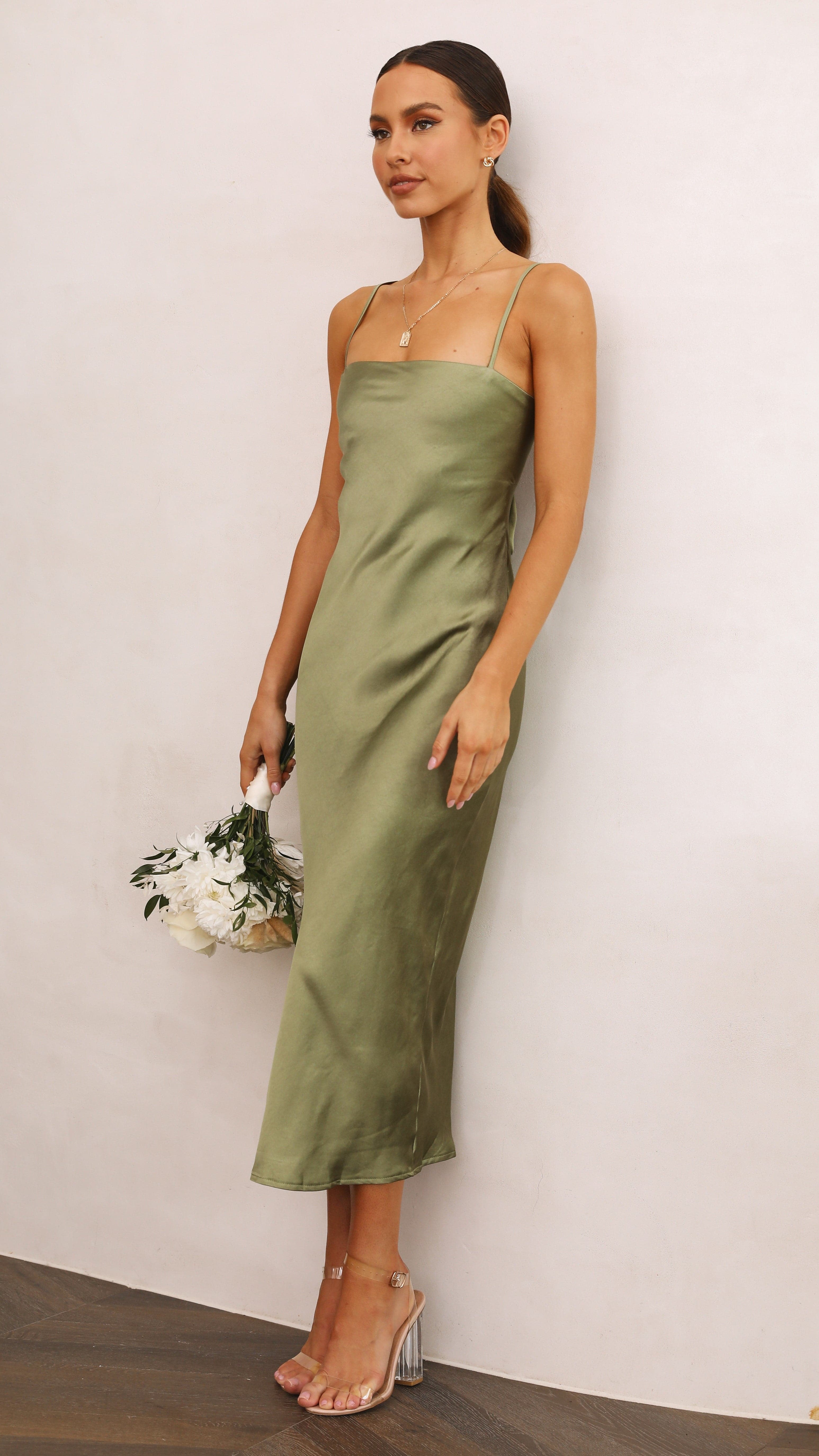 Keira Midi Dress - Olive-Sunshines Bliss