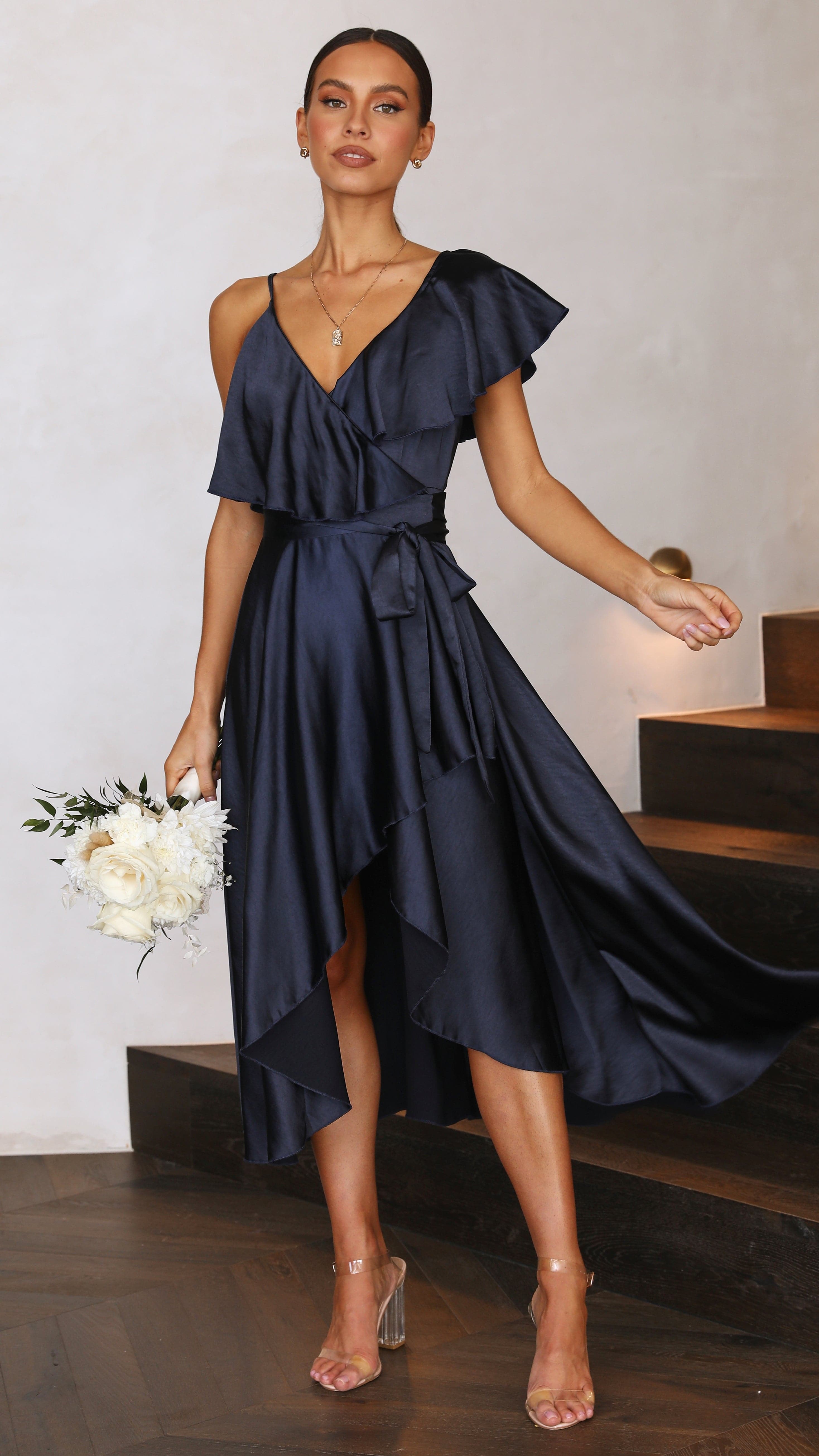 Jacinta Midi Dress - Navy-Sunshines Bliss