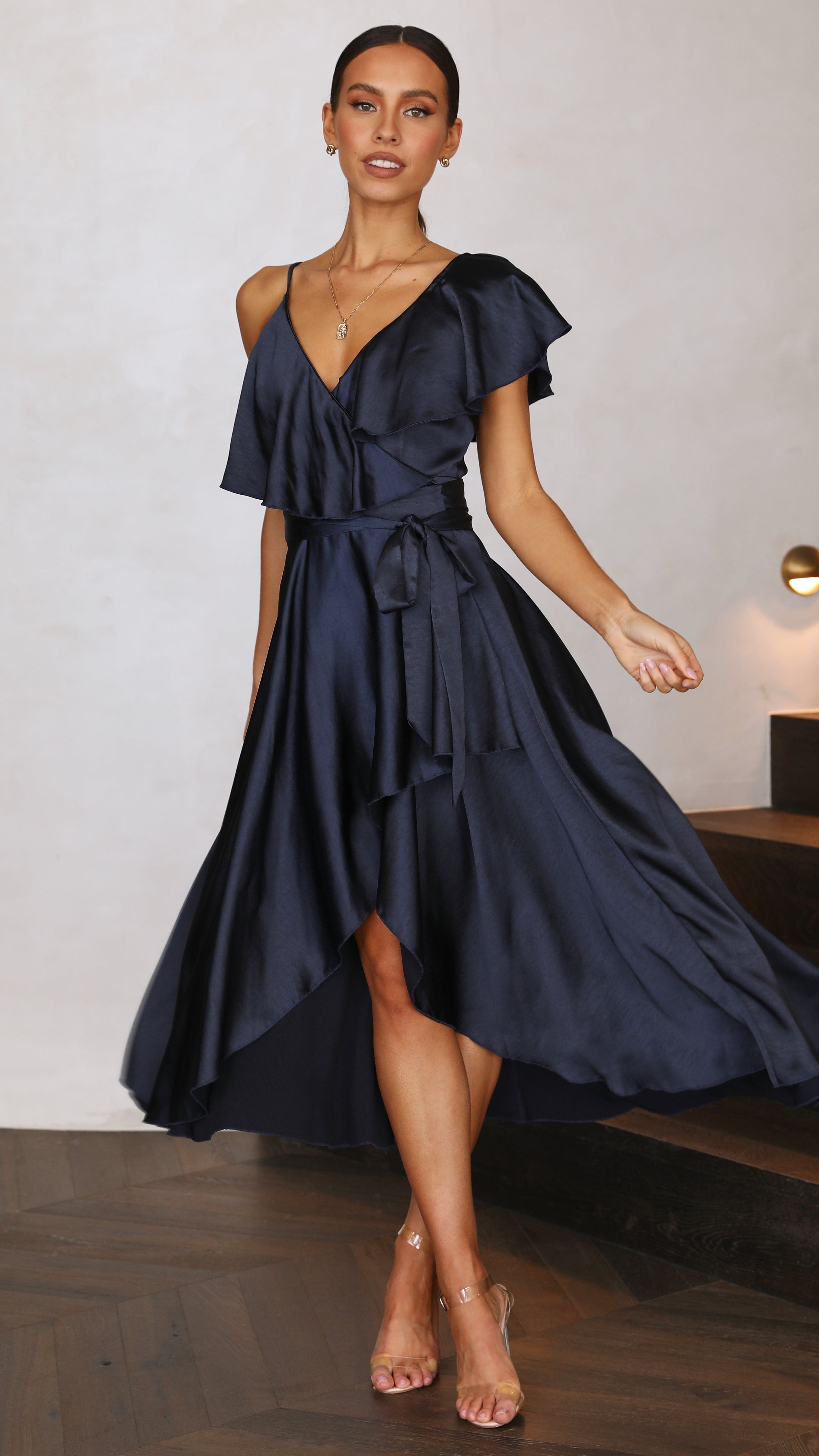 Jacinta Midi Dress - Navy-Sunshines Bliss