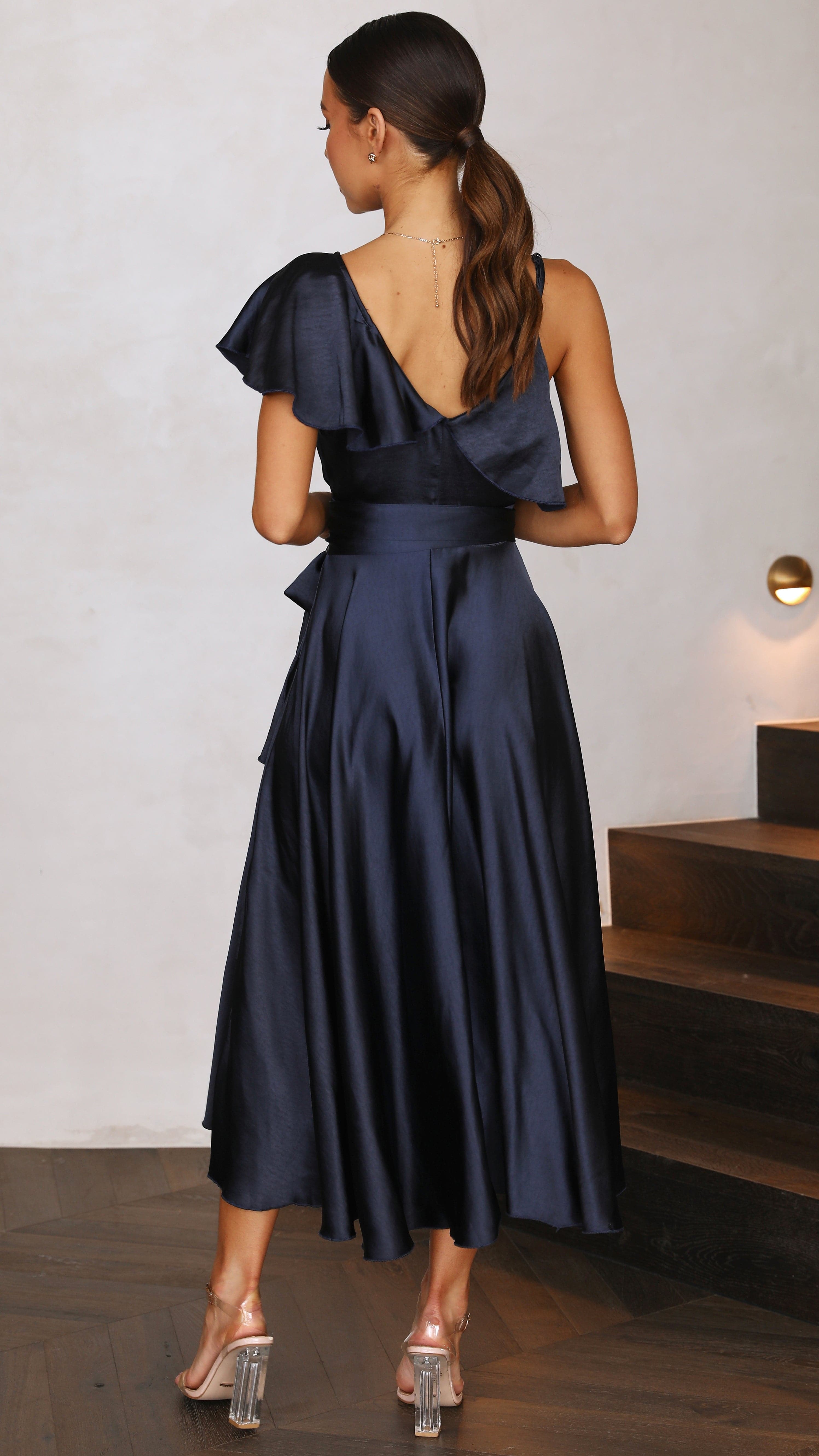 Jacinta Midi Dress - Navy-Sunshines Bliss