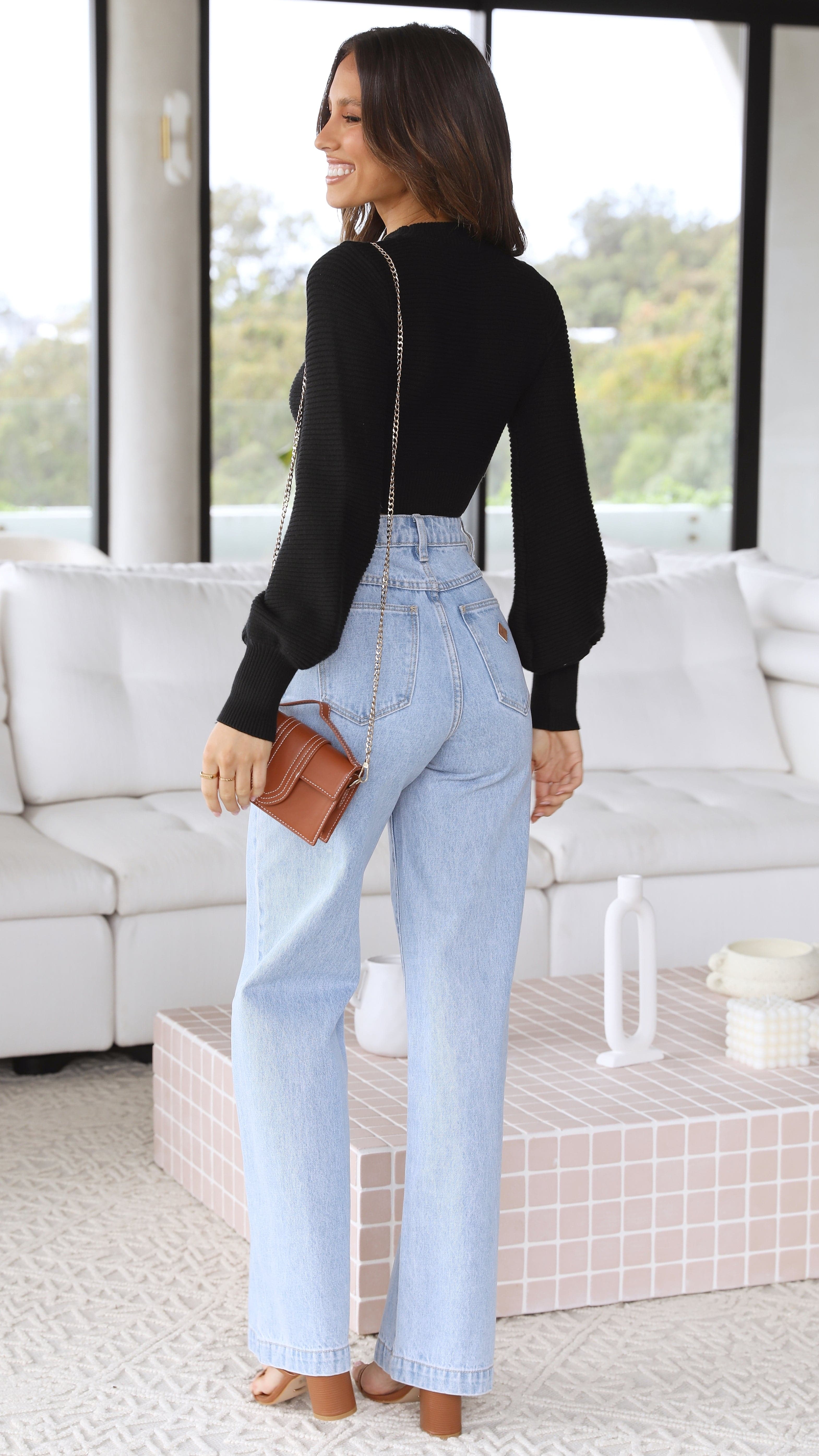 Kassidy Knit Top - Black-Sunshines Bliss