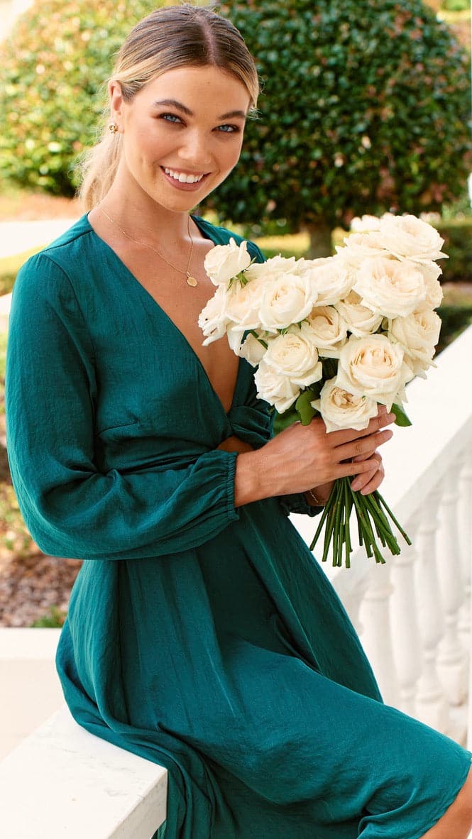 Starry Nights Dress - Emerald-Sunshines Bliss