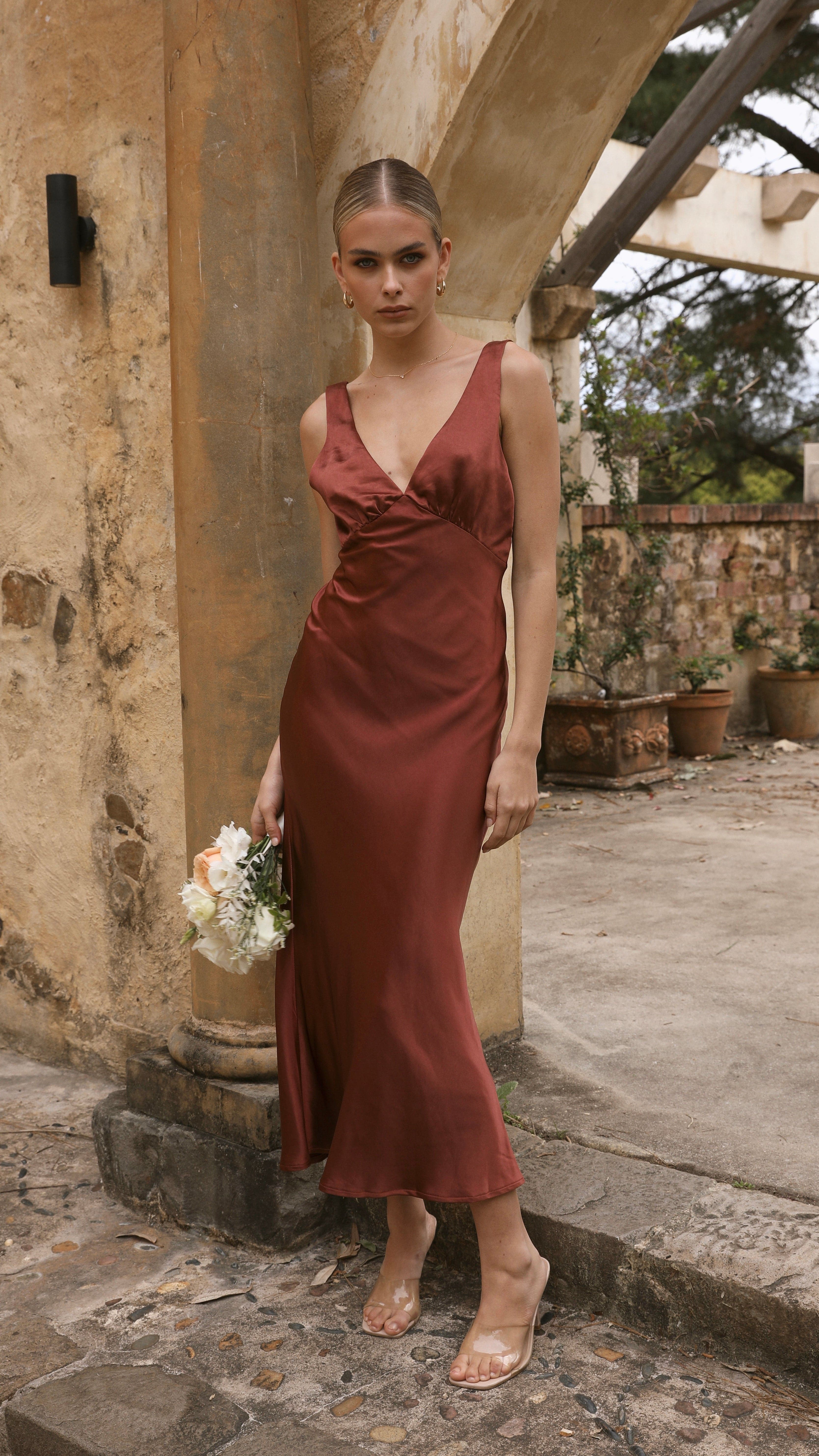 Sammie Maxi Dress - Rust-Sunshines Bliss