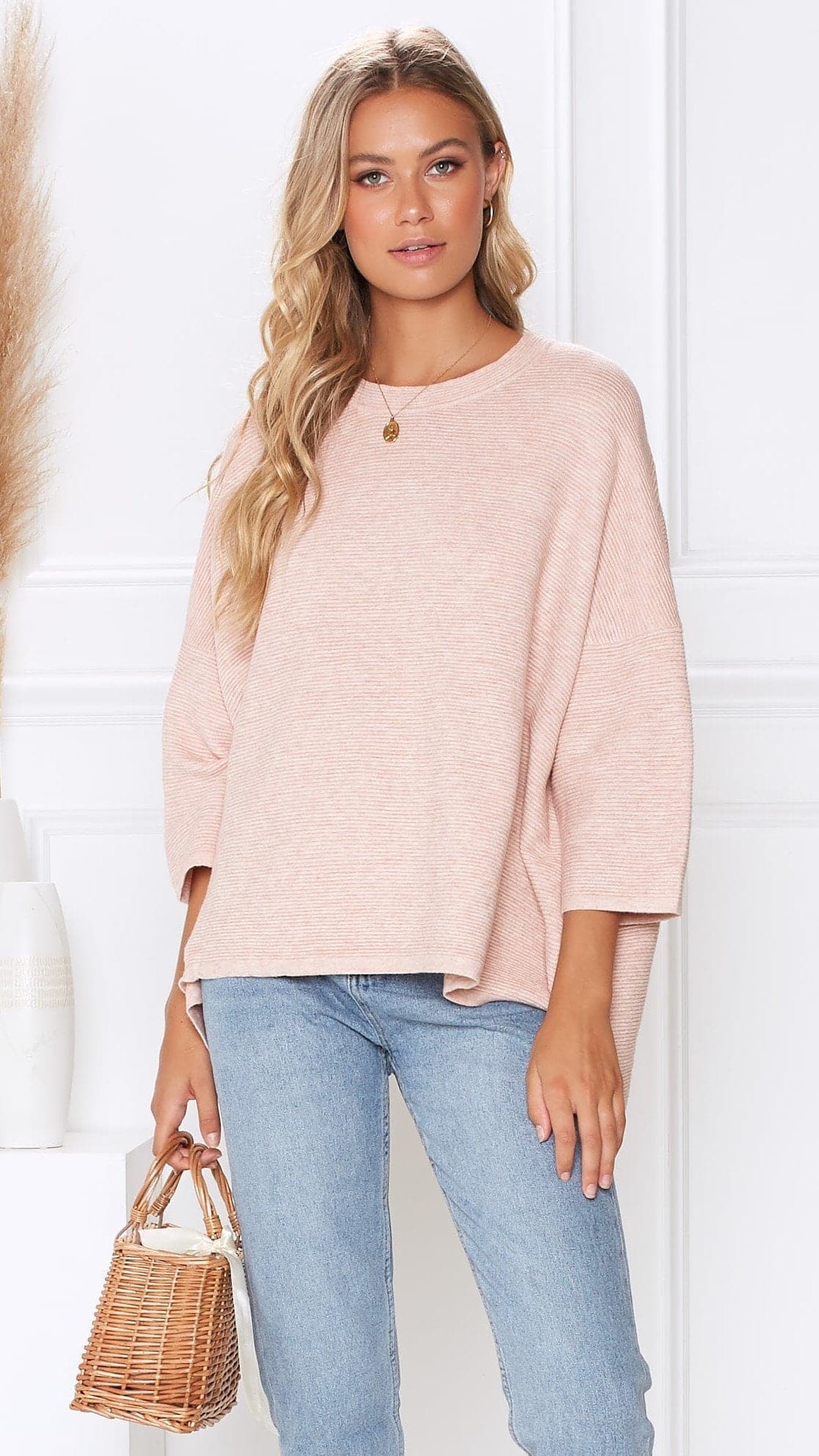 Whispers In the Moment Knit - Blush-Sunshines Bliss