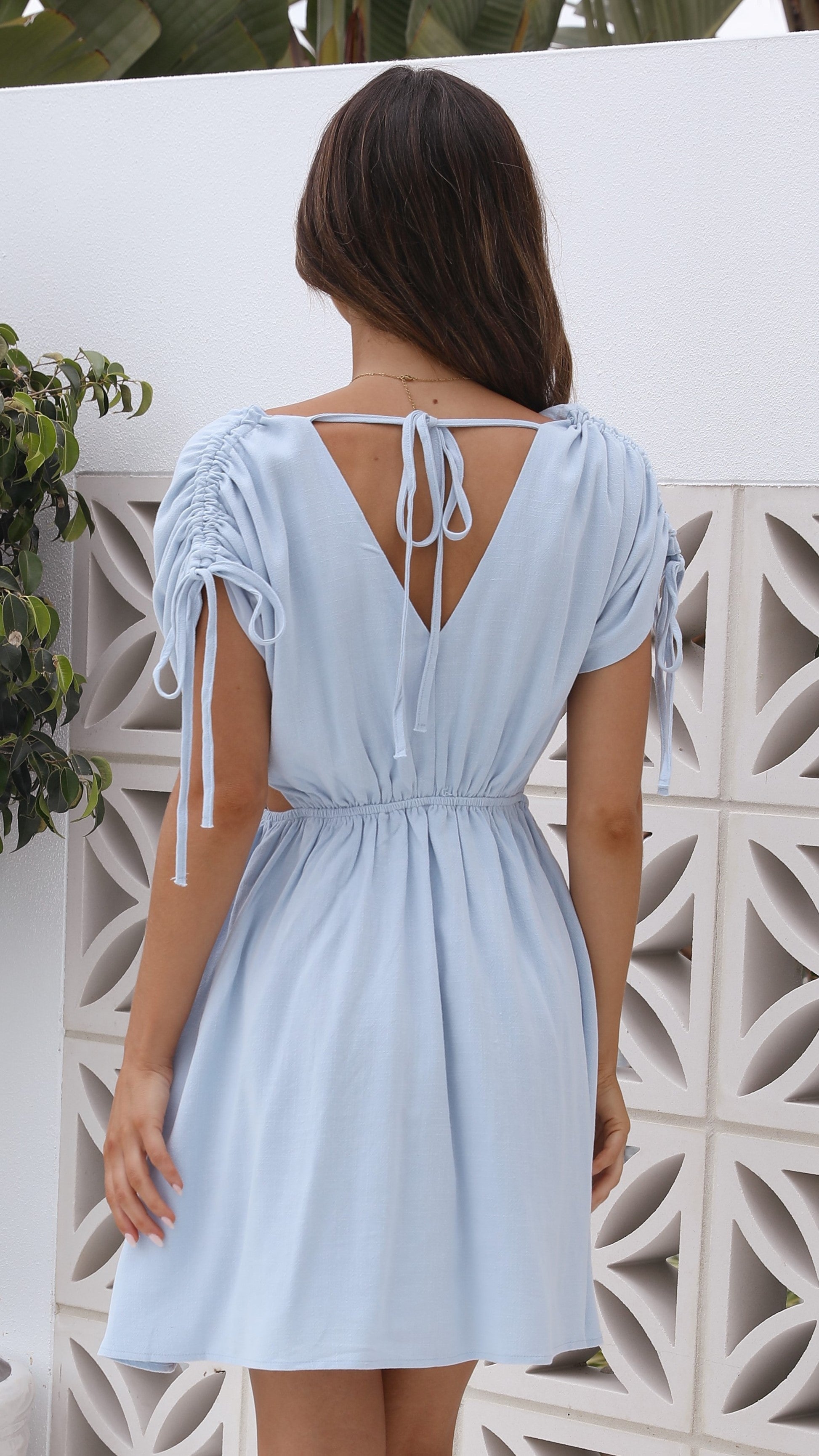 Fortune Mini Dress - Sky Blue-Sunshines Bliss