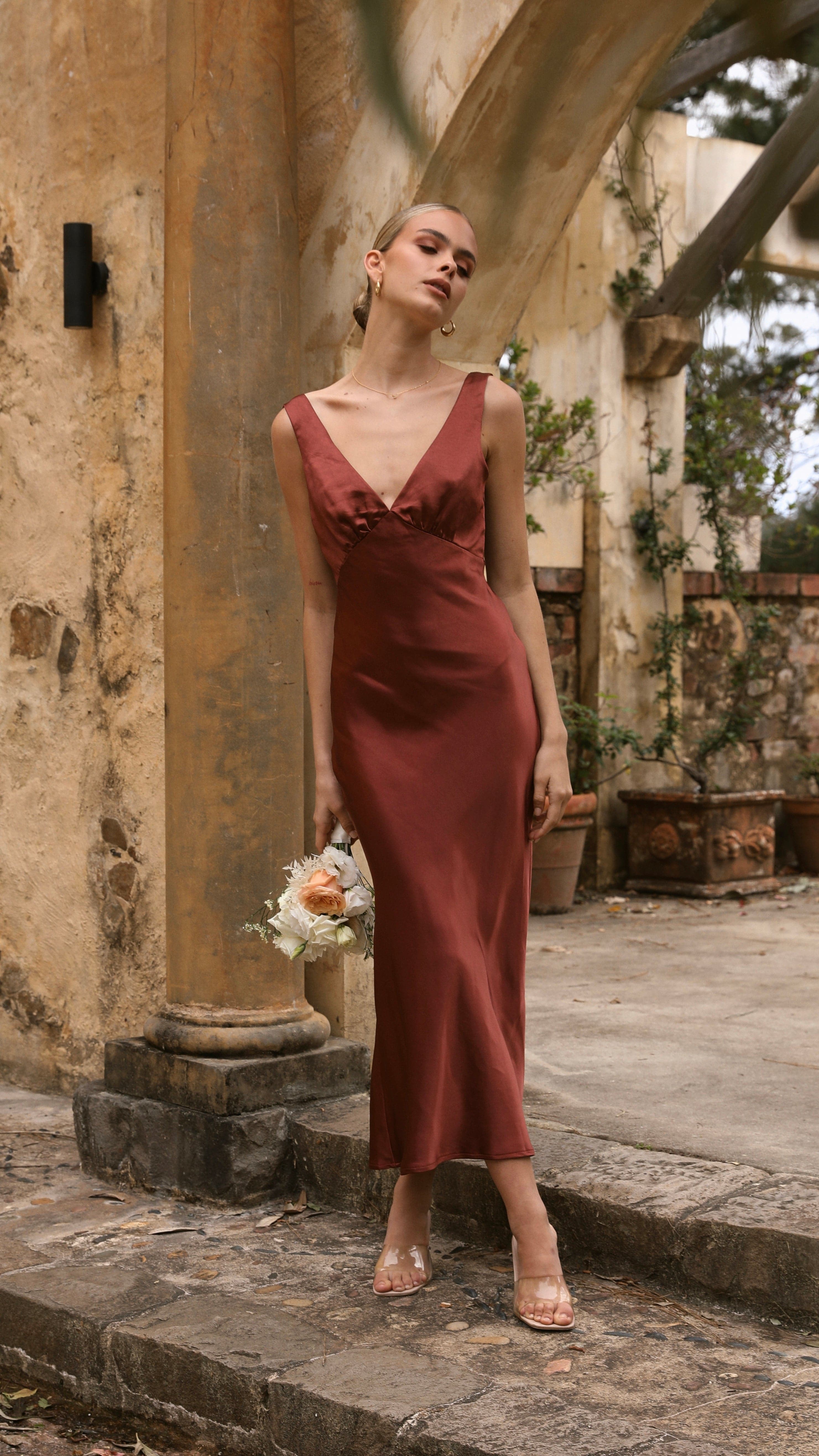 Sammie Maxi Dress - Rust-Sunshines Bliss