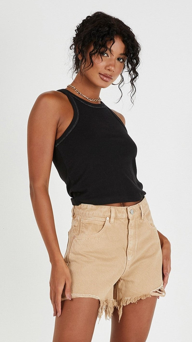 Abrand Venice Short - Stoned Khaki Rip-Sunshines Bliss