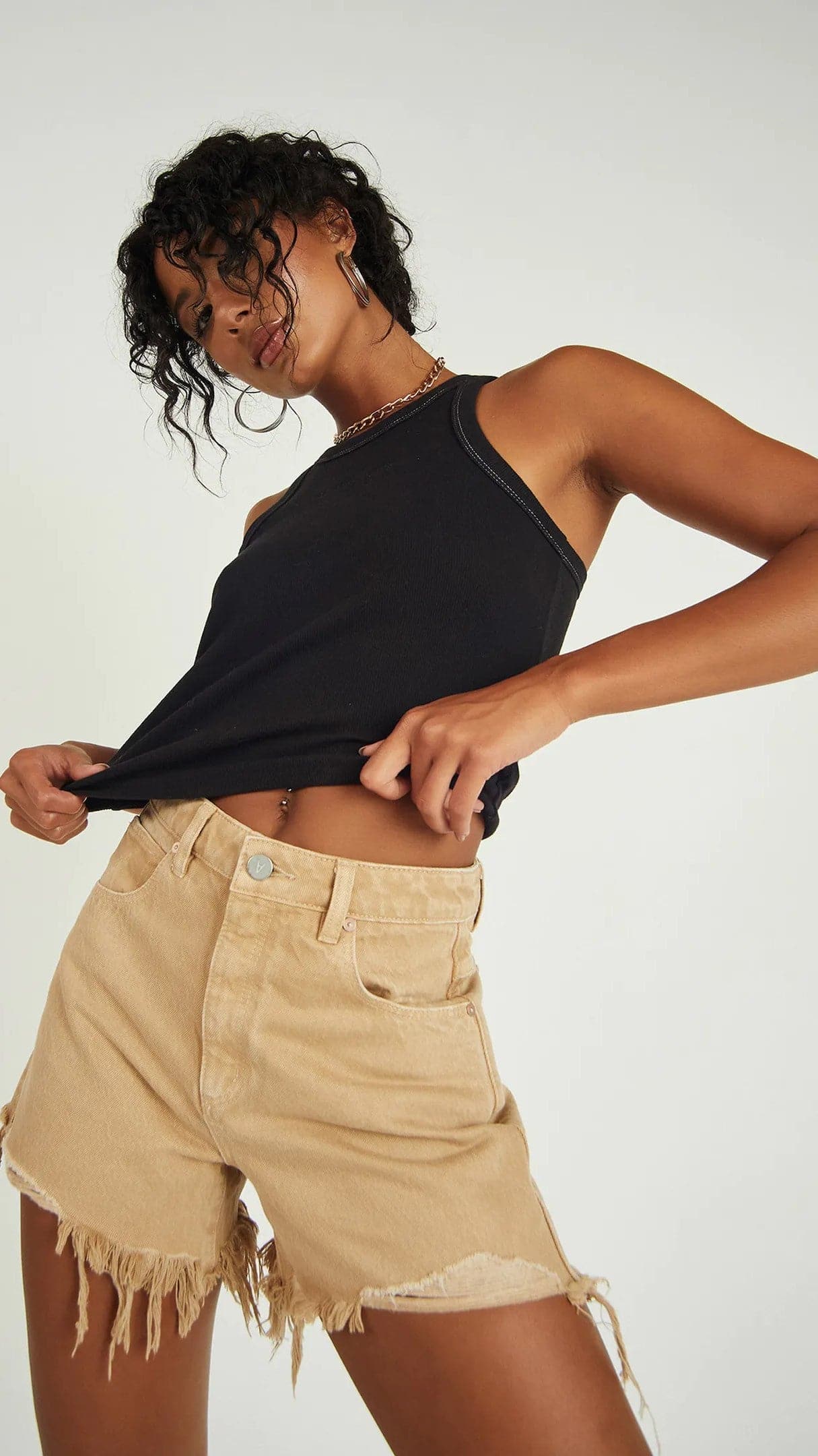 Abrand Venice Short - Stoned Khaki Rip-Sunshines Bliss