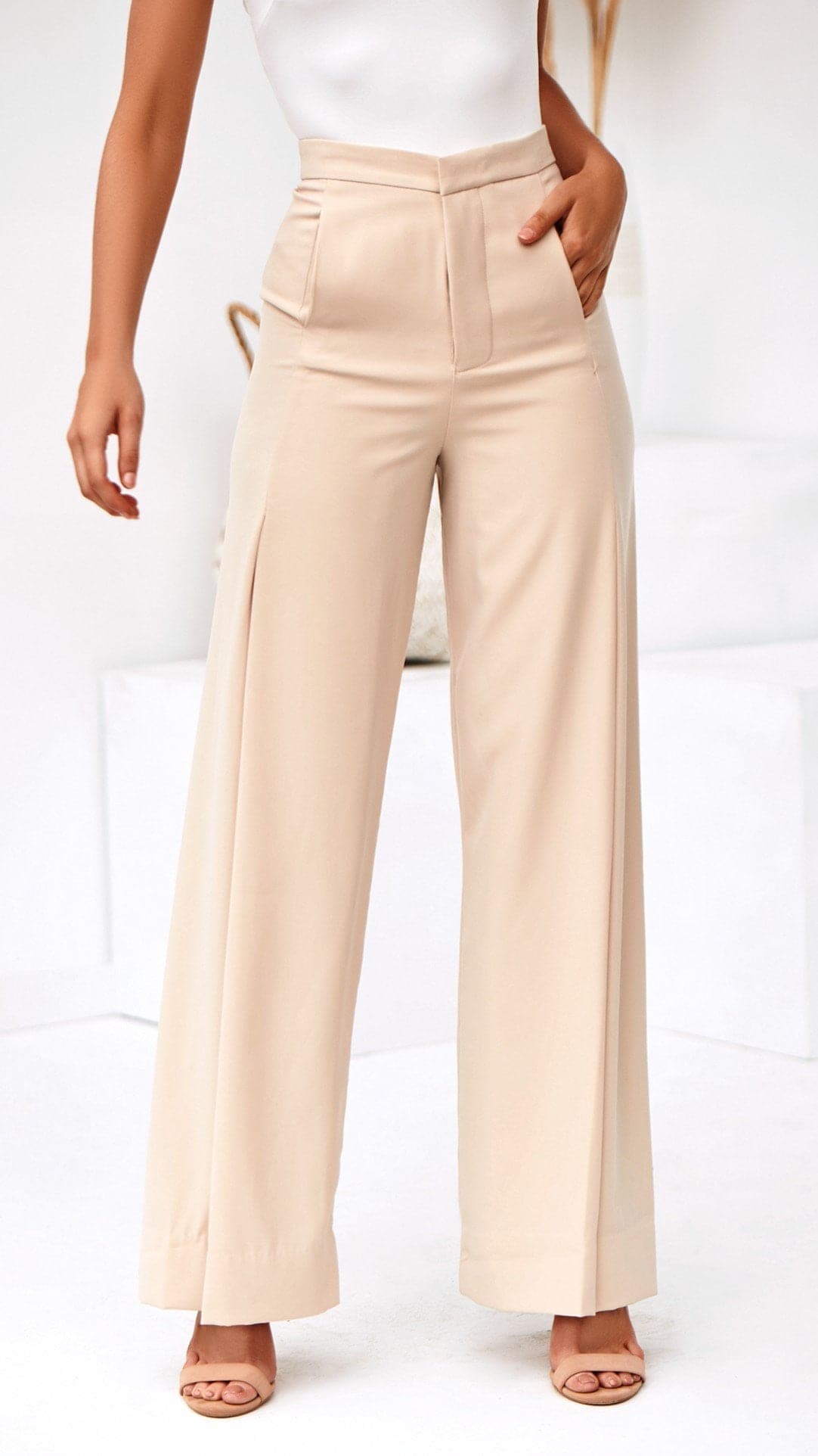 Hampton Pants - Beige-Sunshines Bliss