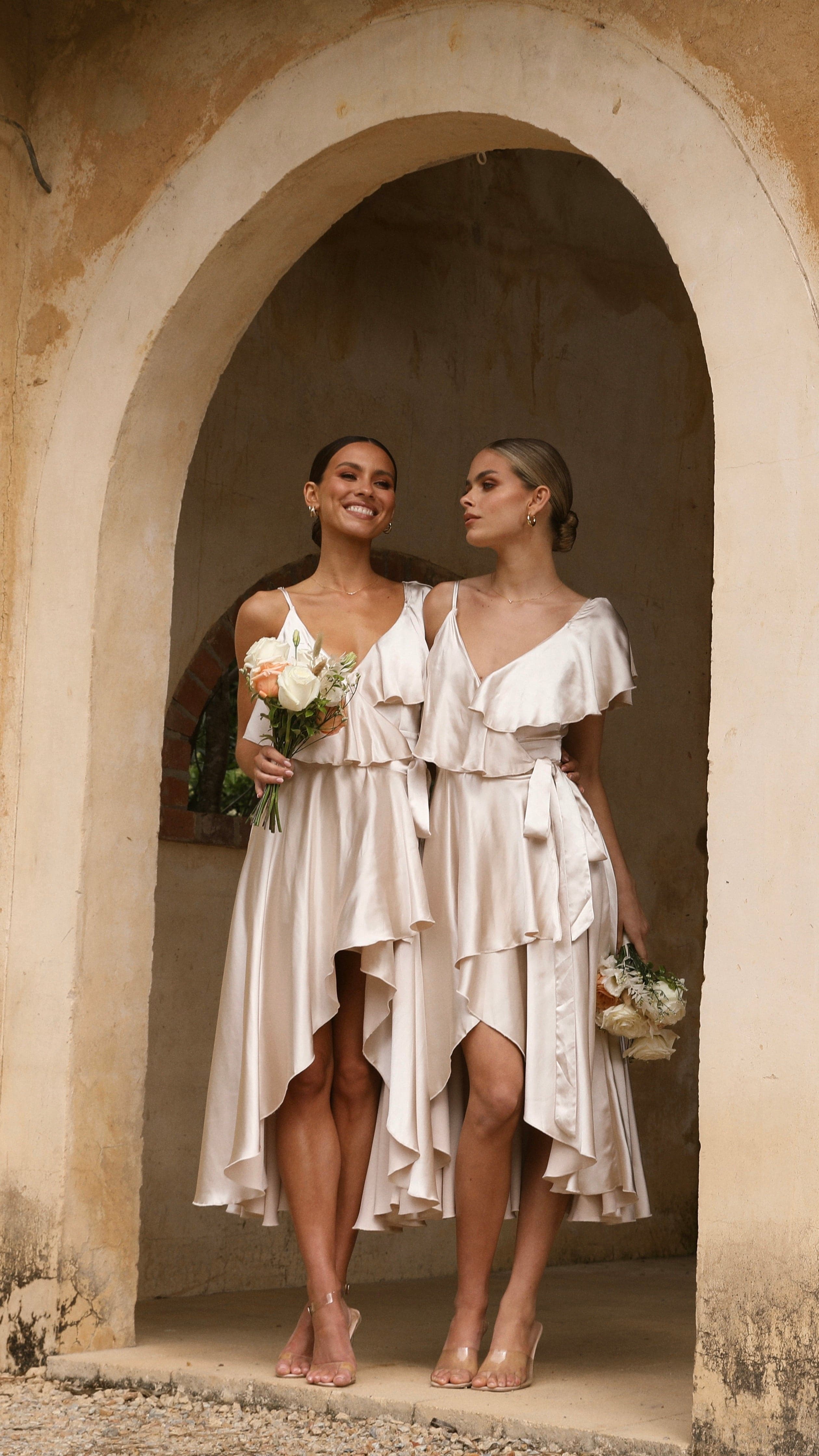 Jacinta Midi Dress - Champagne-Sunshines Bliss