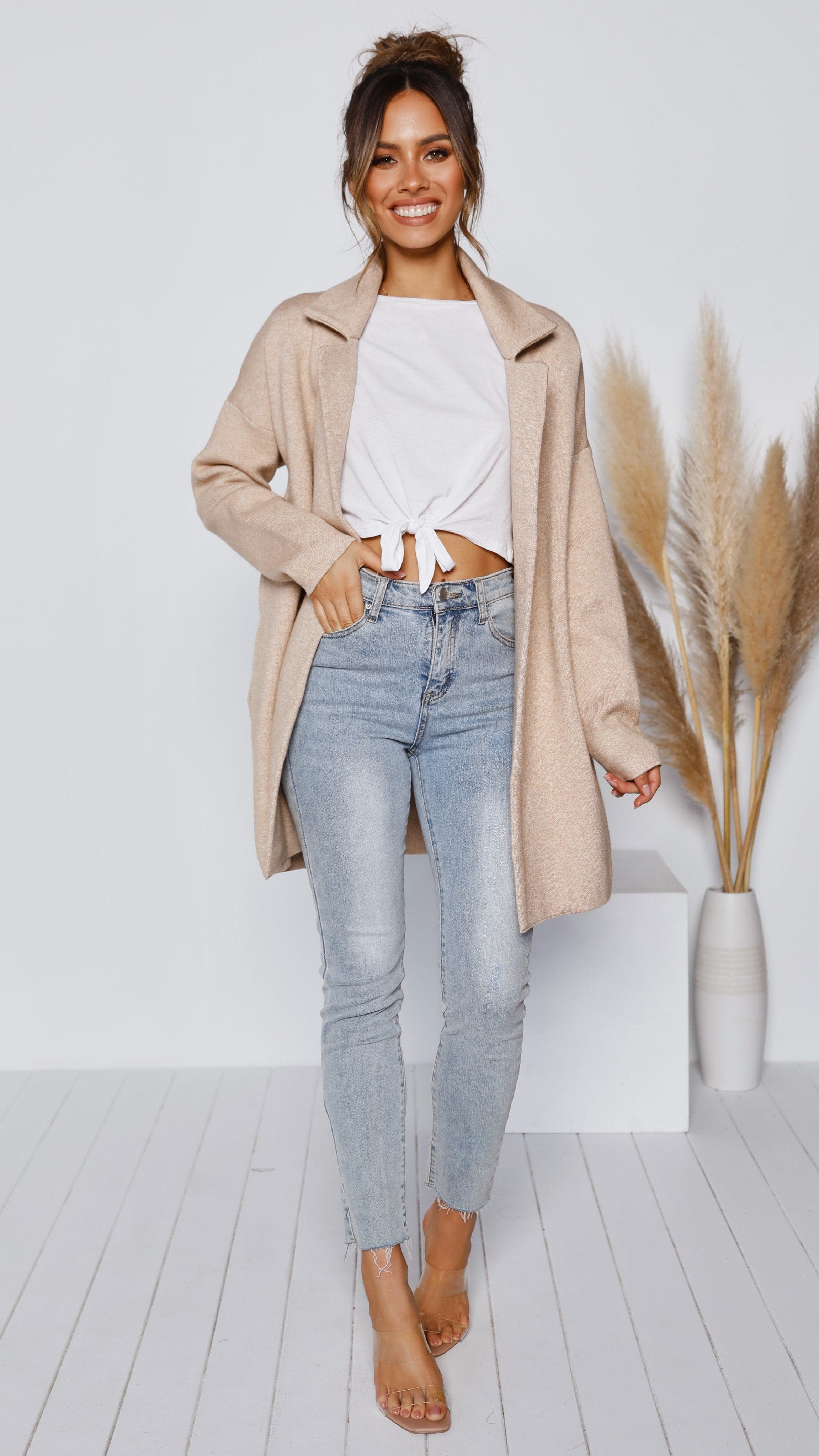 Zuzu Coatigan - Oatmeal-Sunshines Bliss