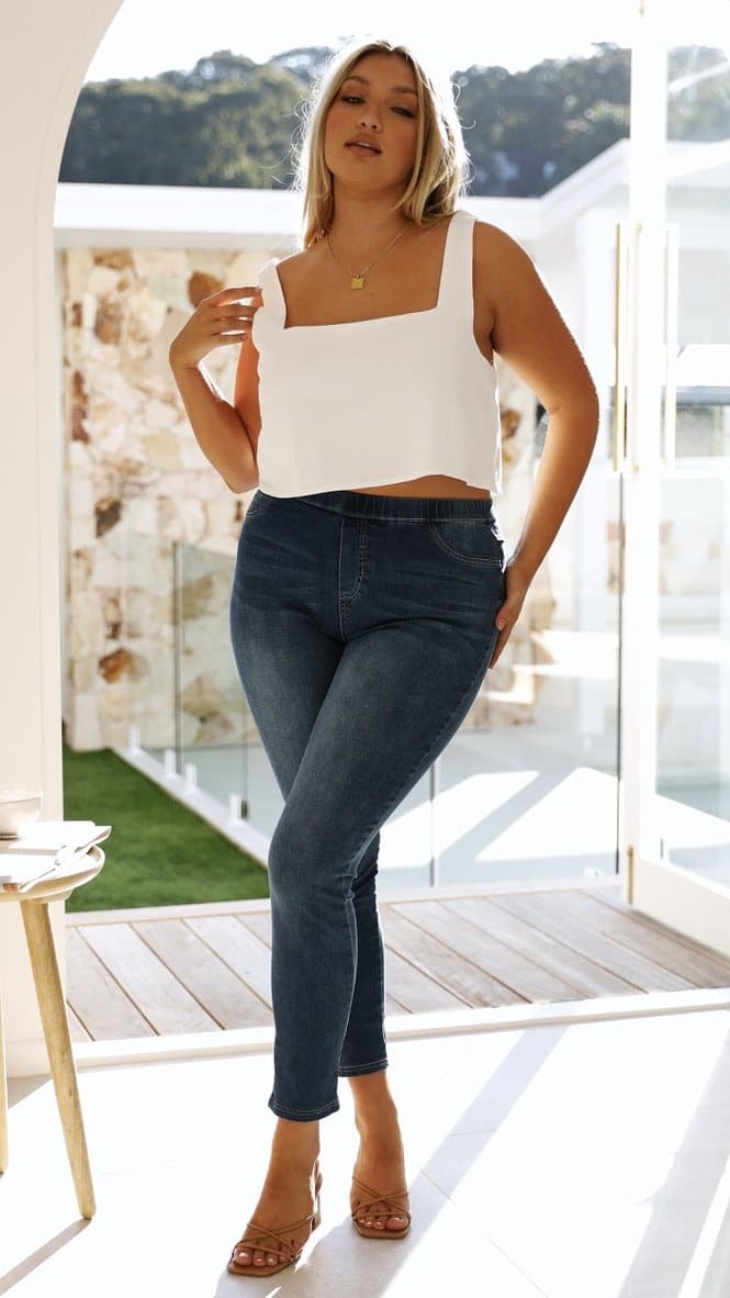 Betty Jeggings - Blue Denim-Sunshines Bliss