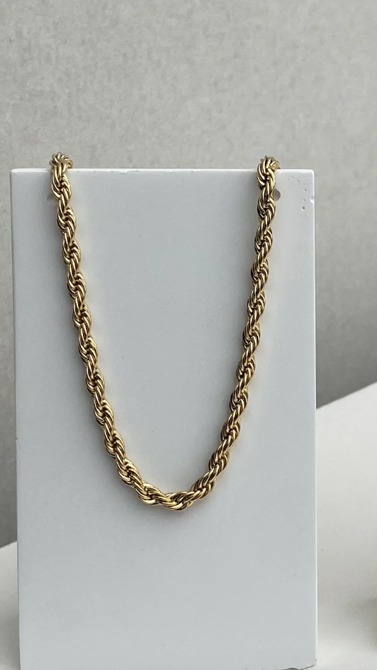 Twist Chain Necklace - Gold-Sunshines Bliss