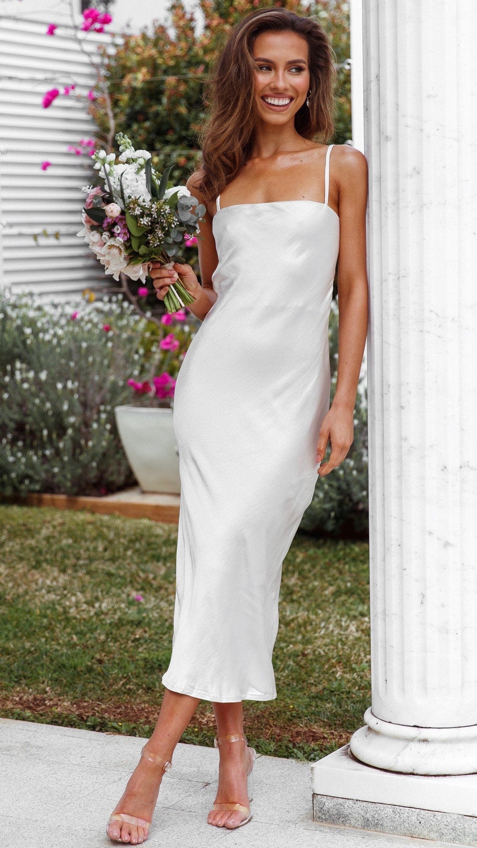 Keira Midi Dress - Pearl-Sunshines Bliss