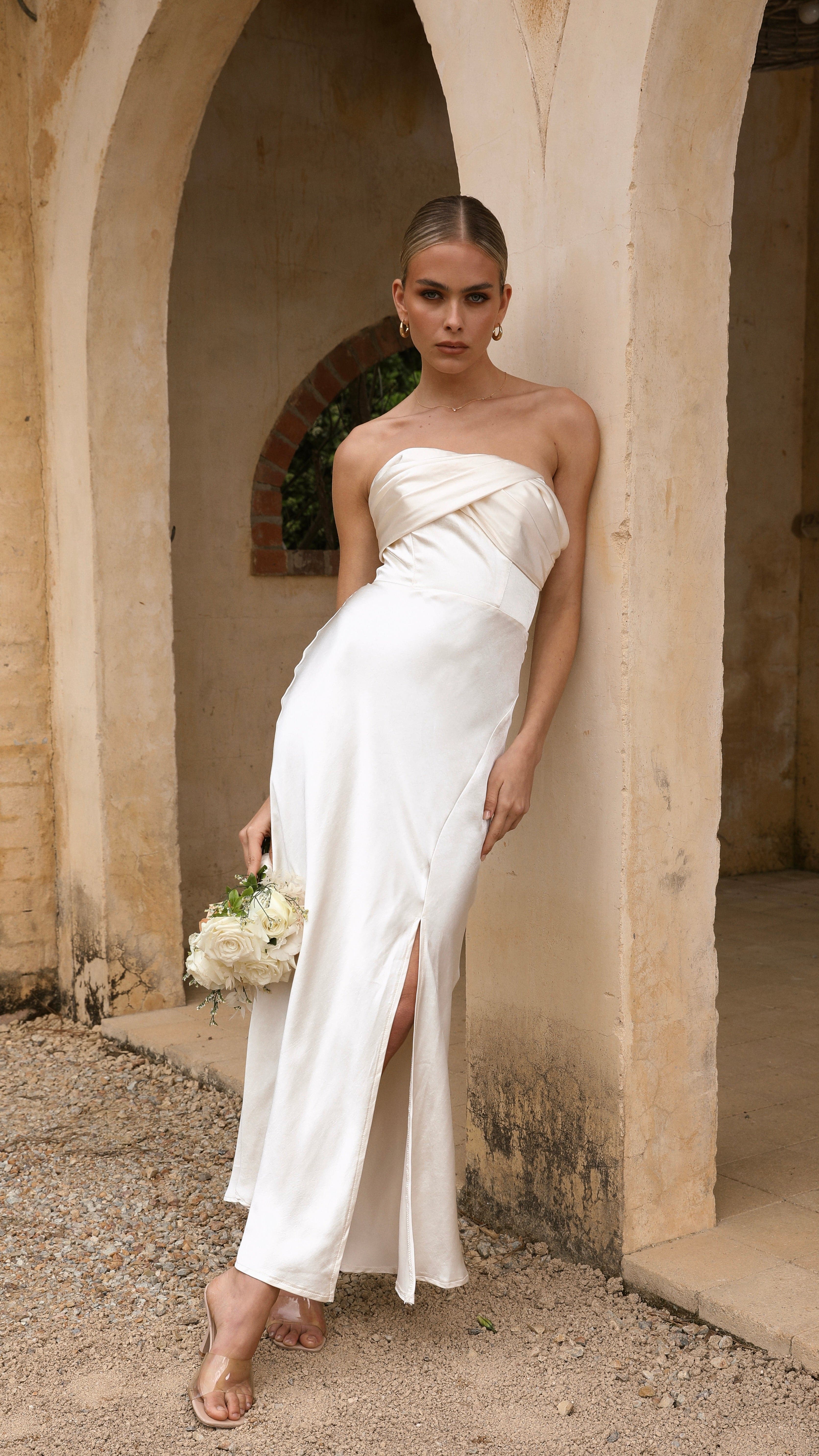 Shona Maxi Dress - Oyster-Sunshines Bliss