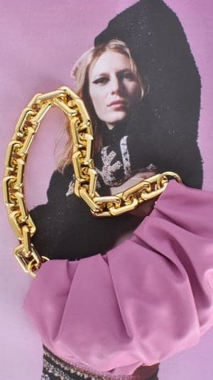 Kimber Pleat Crescent Shoulder Bag - Pink-Sunshines Bliss